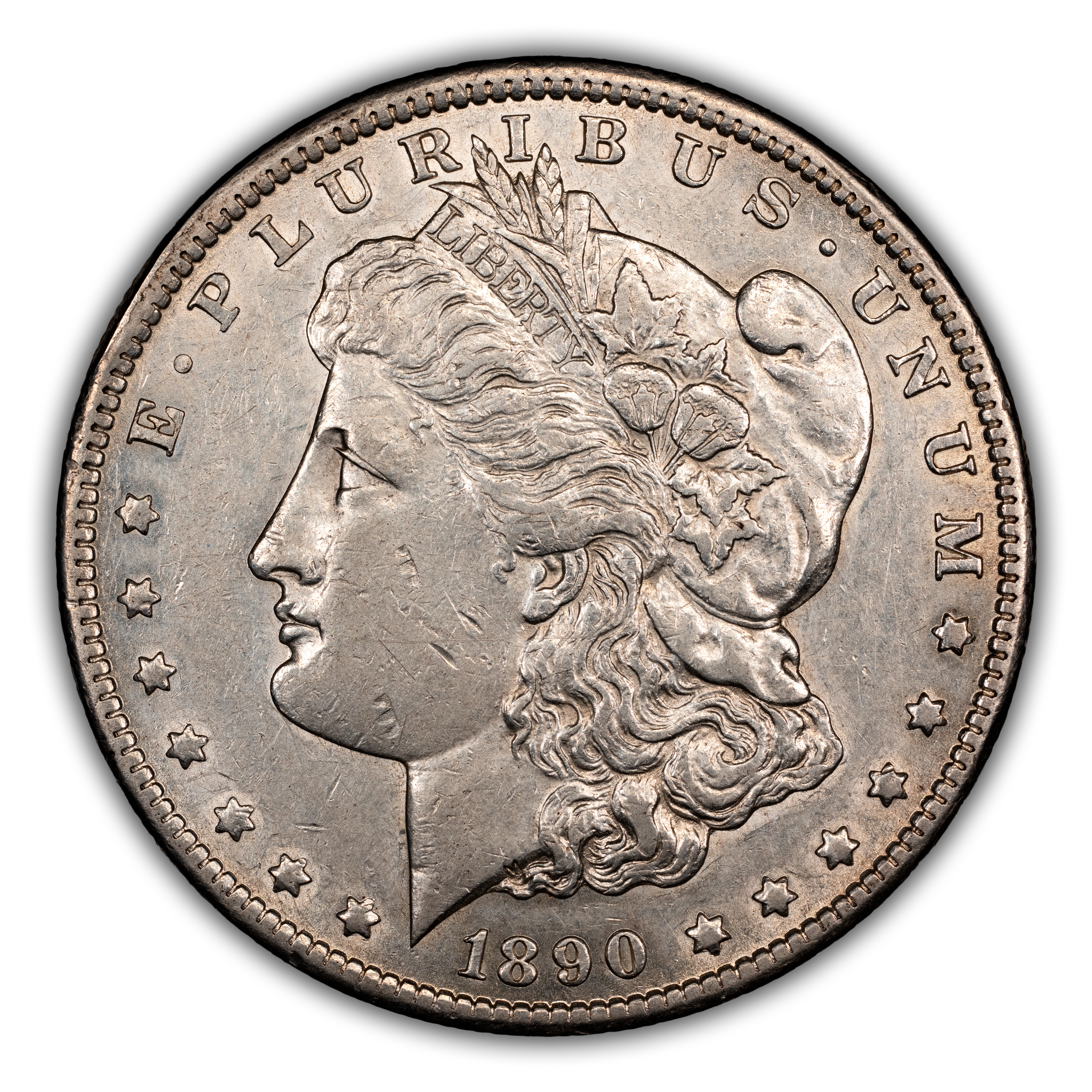 1890-CC $1 Tail Bar MS