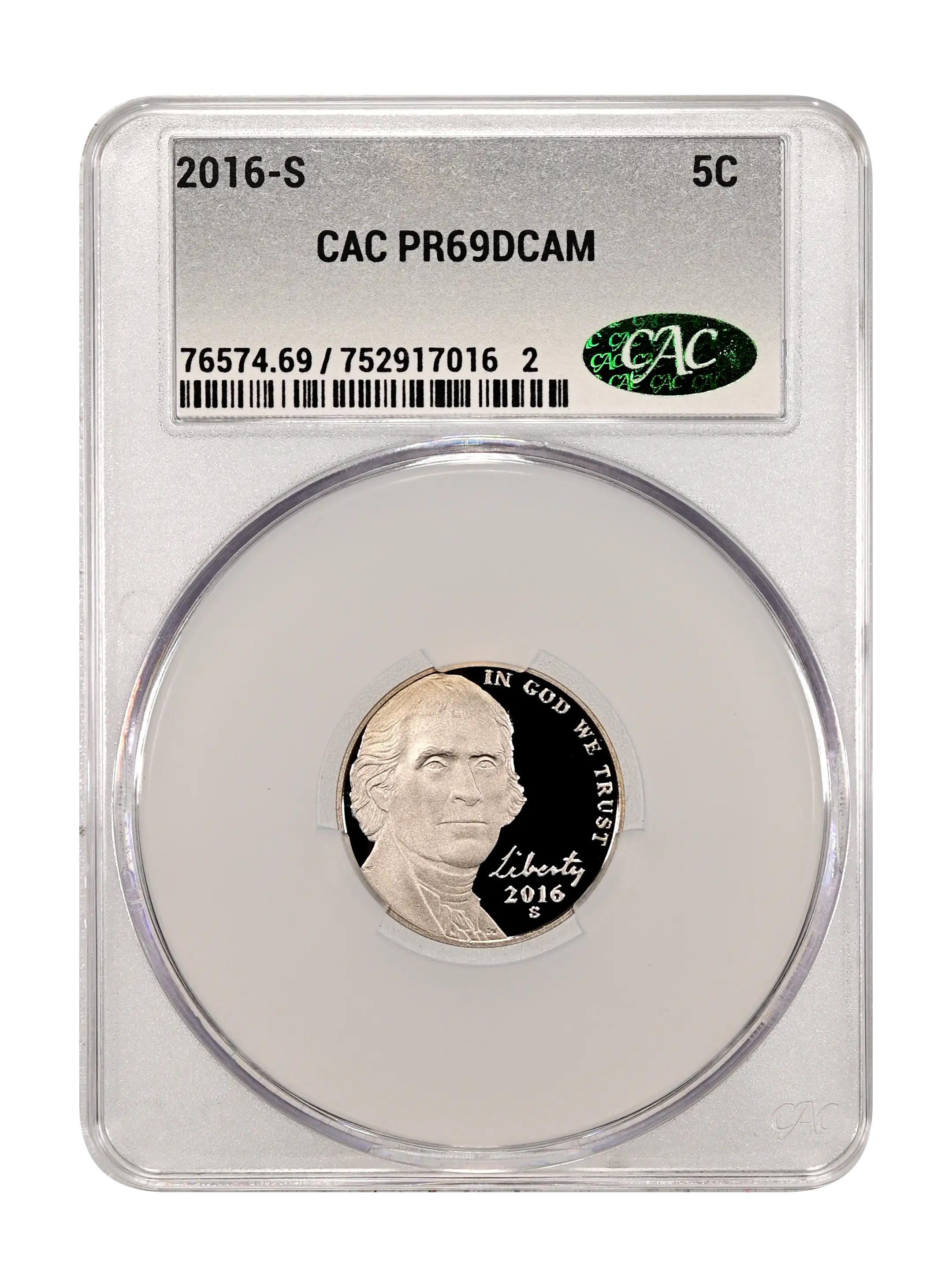 2016-S 5c PR DCAM
