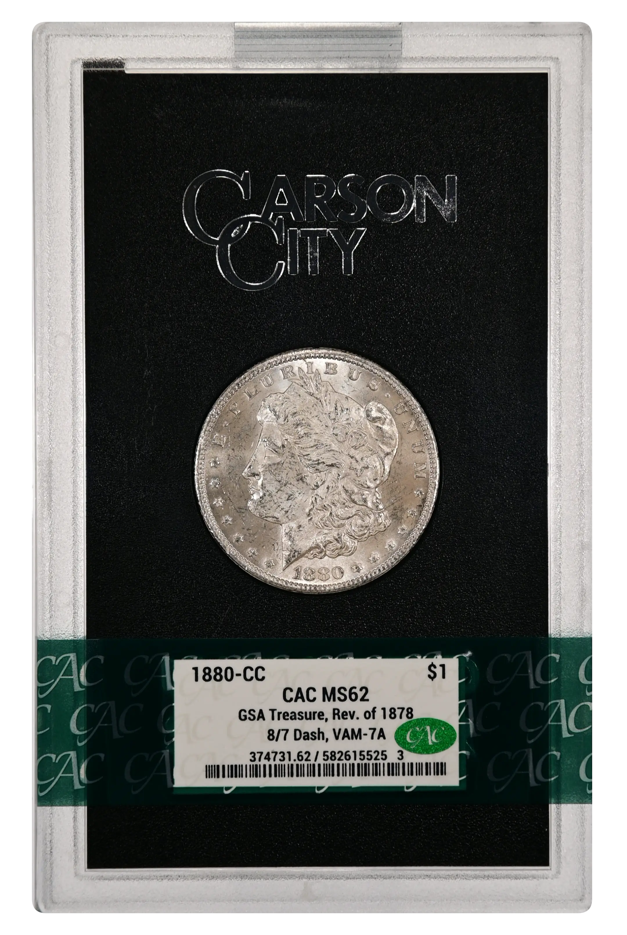 1880-CC $1  GSA Hoard, Reverse of 1878, 8/7, VAM-7A MS thumbnail 14