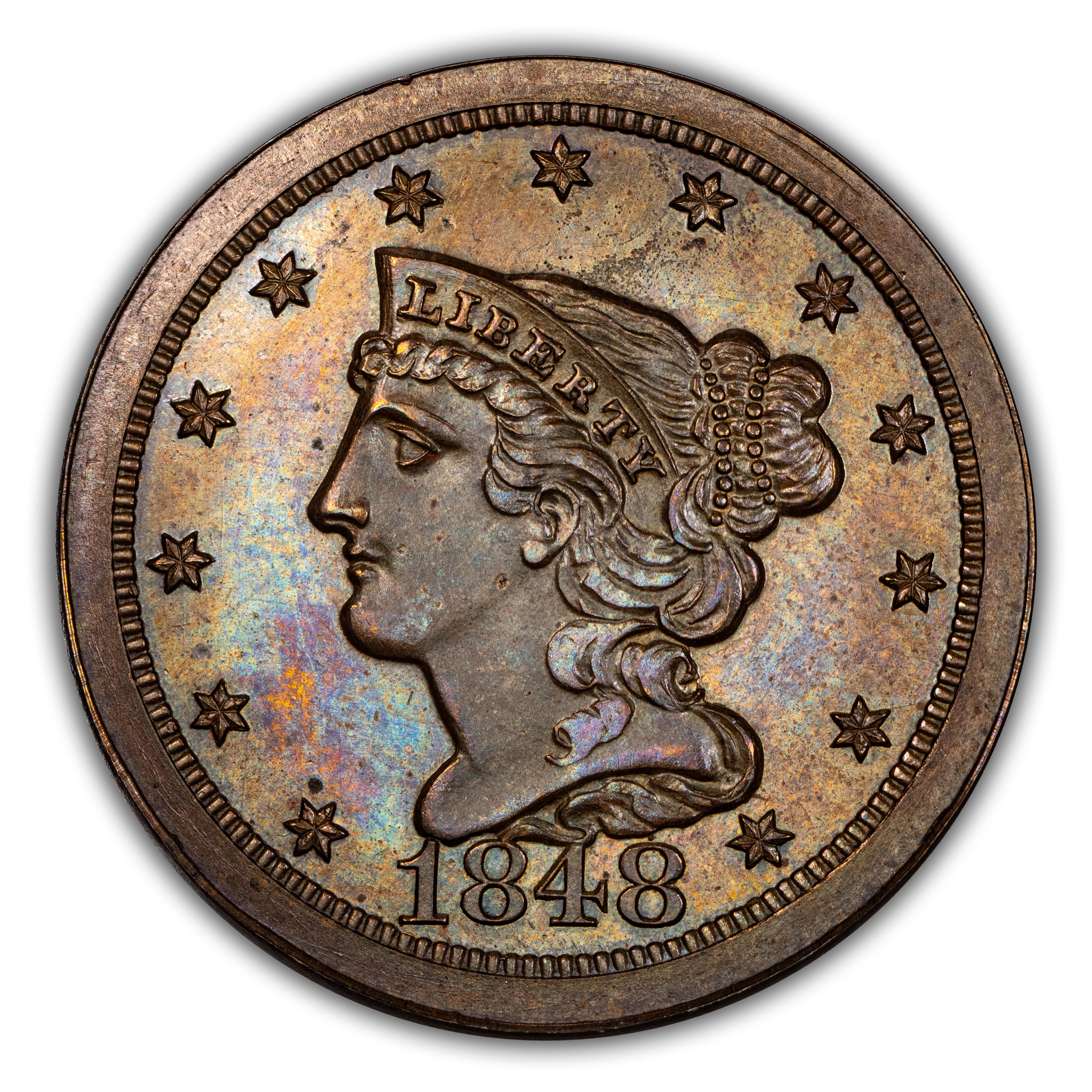 1848 1/2c Restrike, Reverse of 1856 PR BN