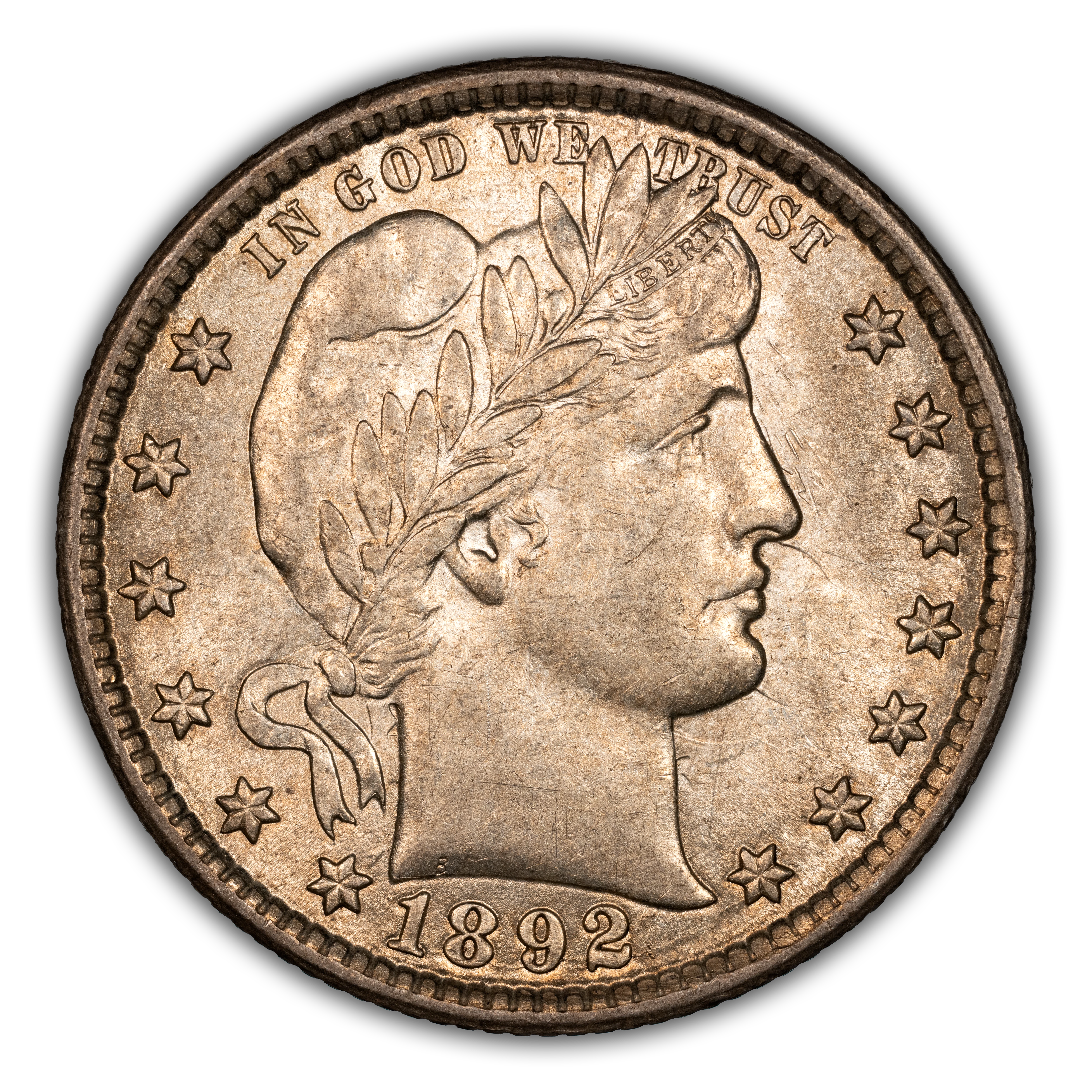 1892-O 25c Clashed Dies, Covered E Rev, FS-401/901 MS