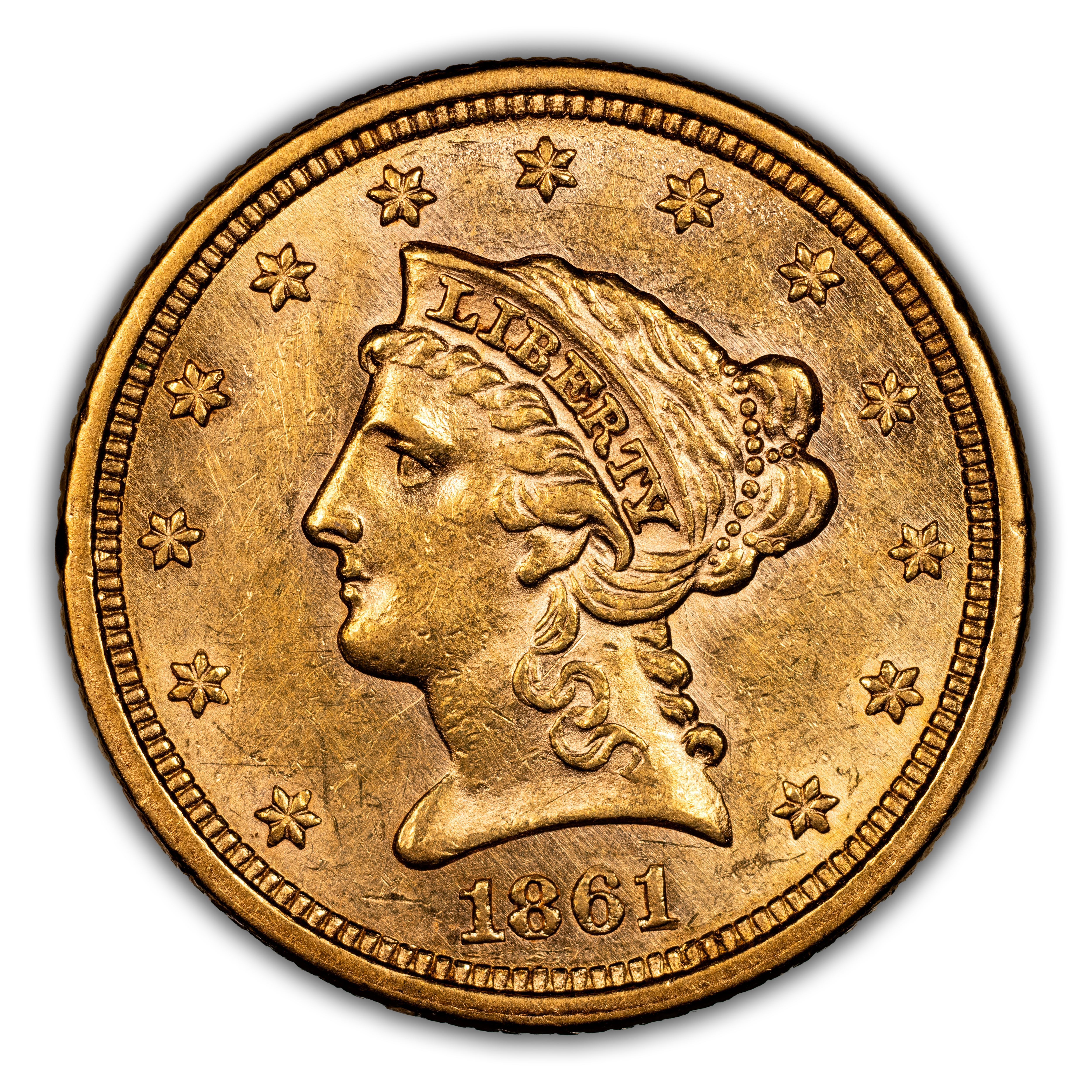 1861 $2 1/2 New Reverse MS