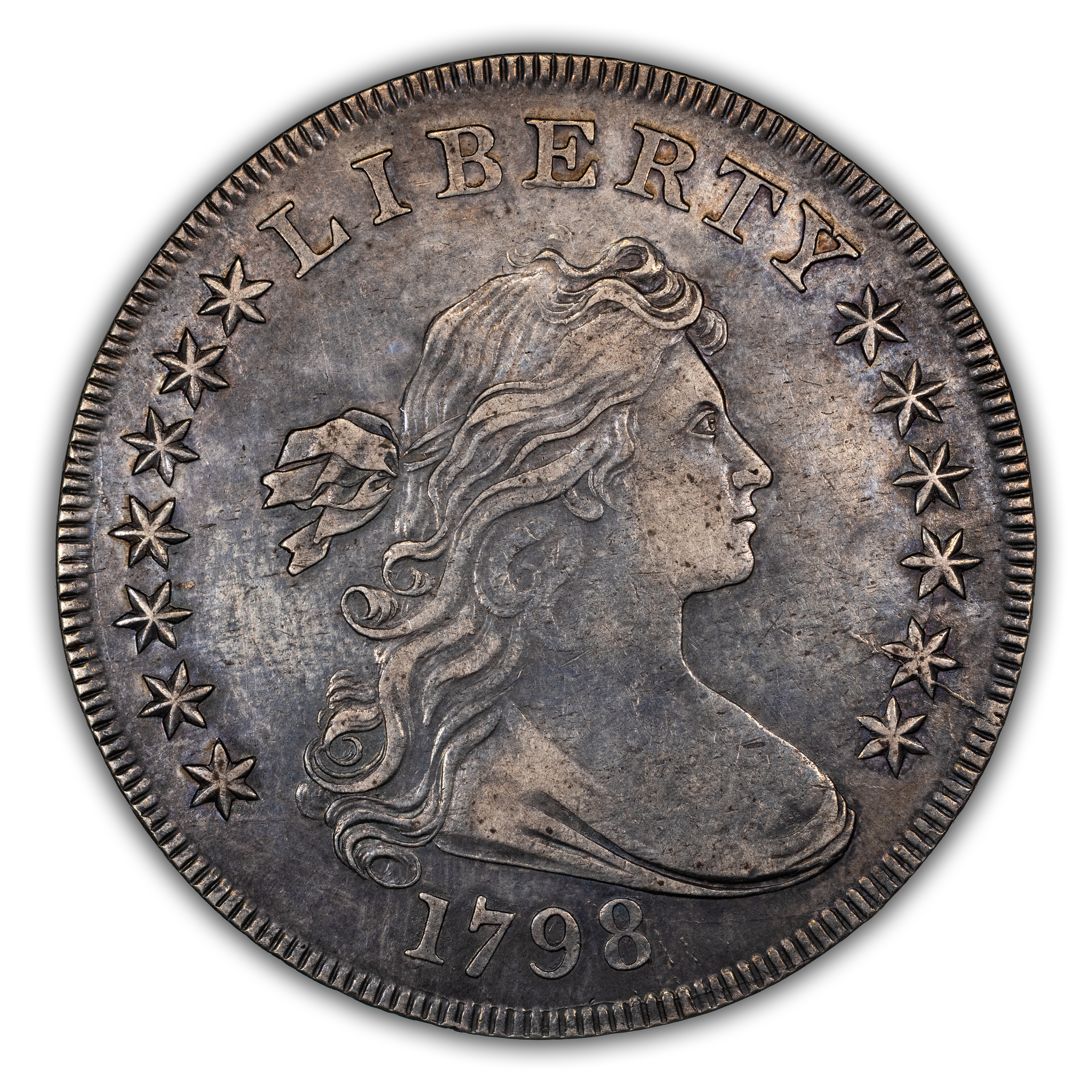 1798 $1 Large Eagle, Pointed 9 MS