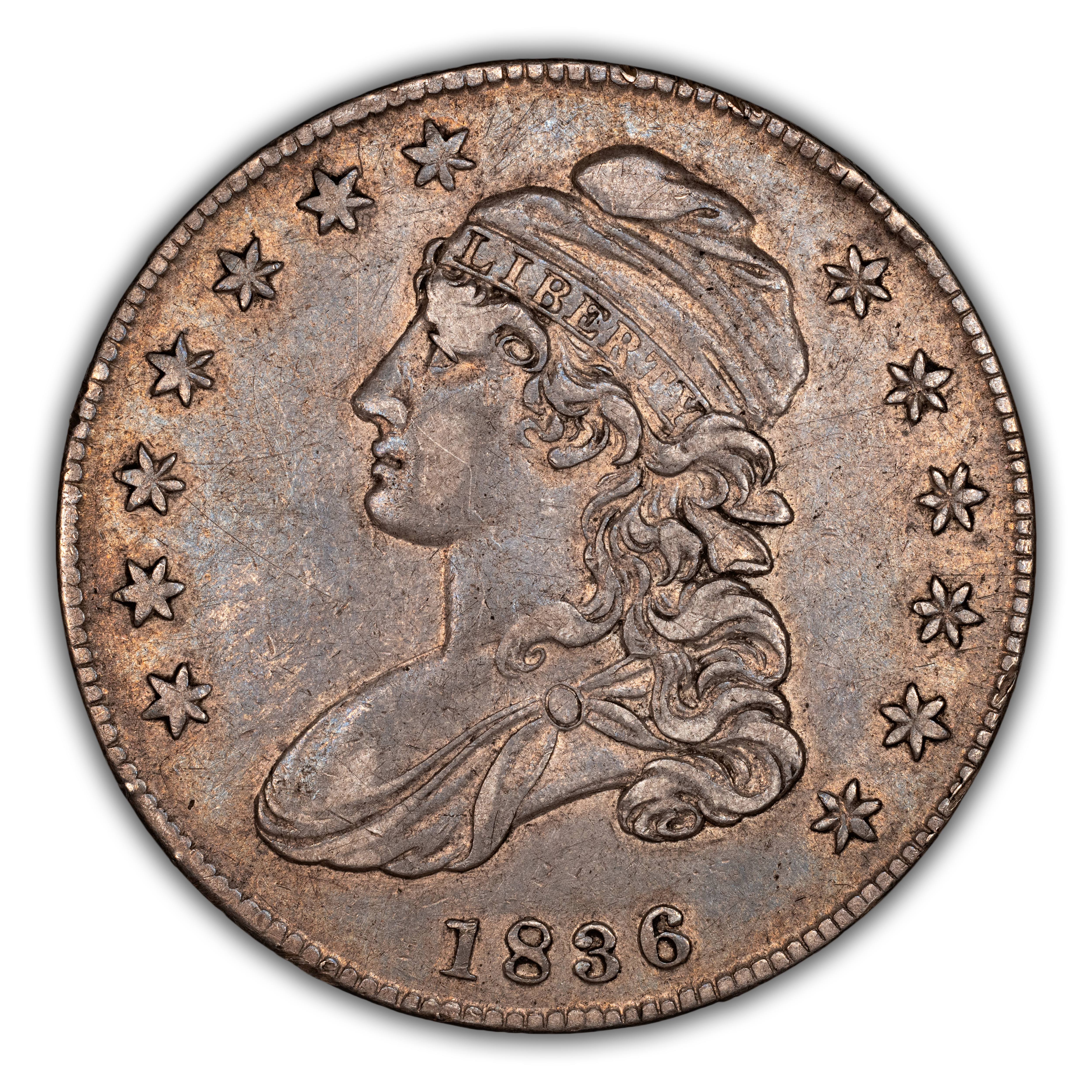 1836 50c Lettered Edge, O-109 MS