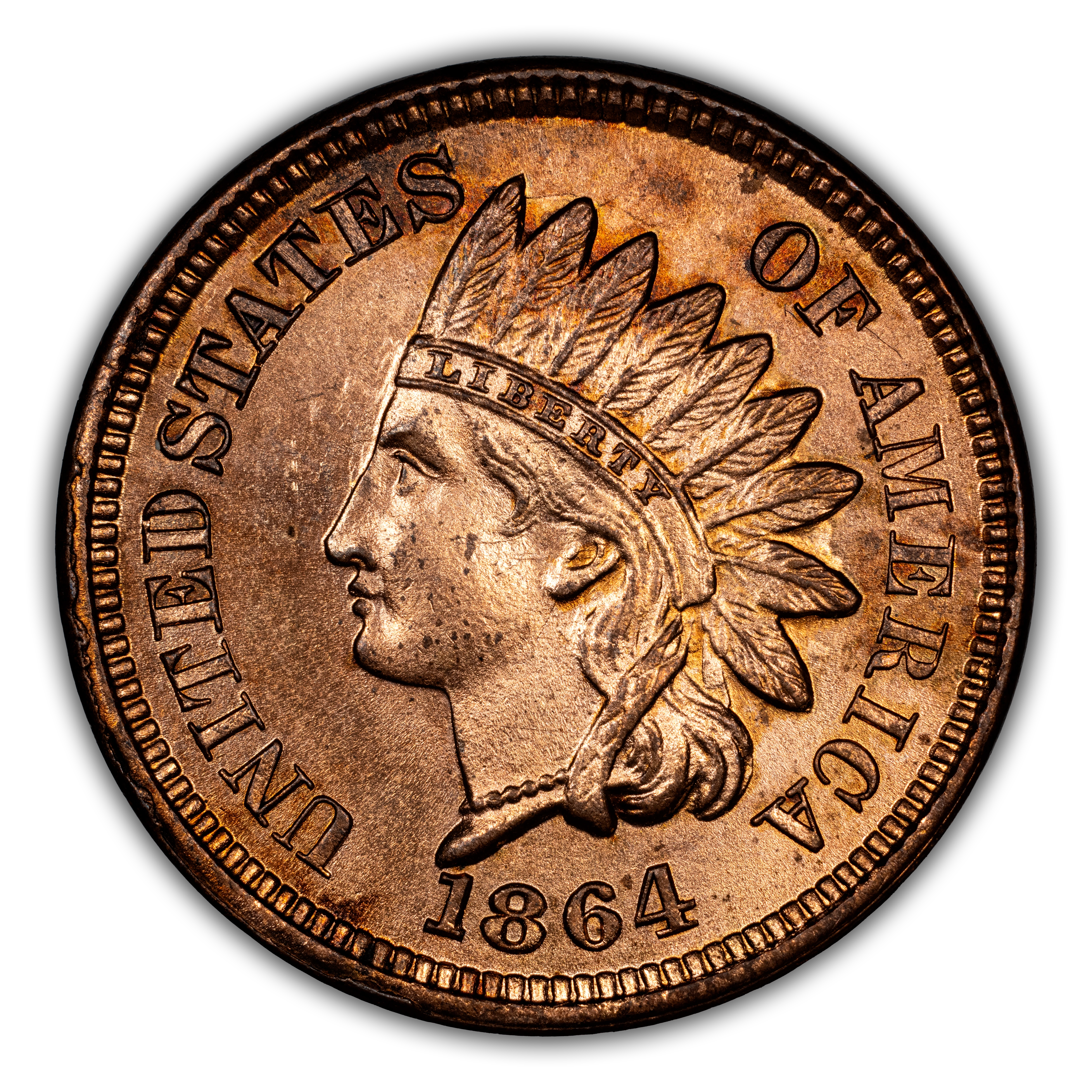 1864 1c Bronze MS BN