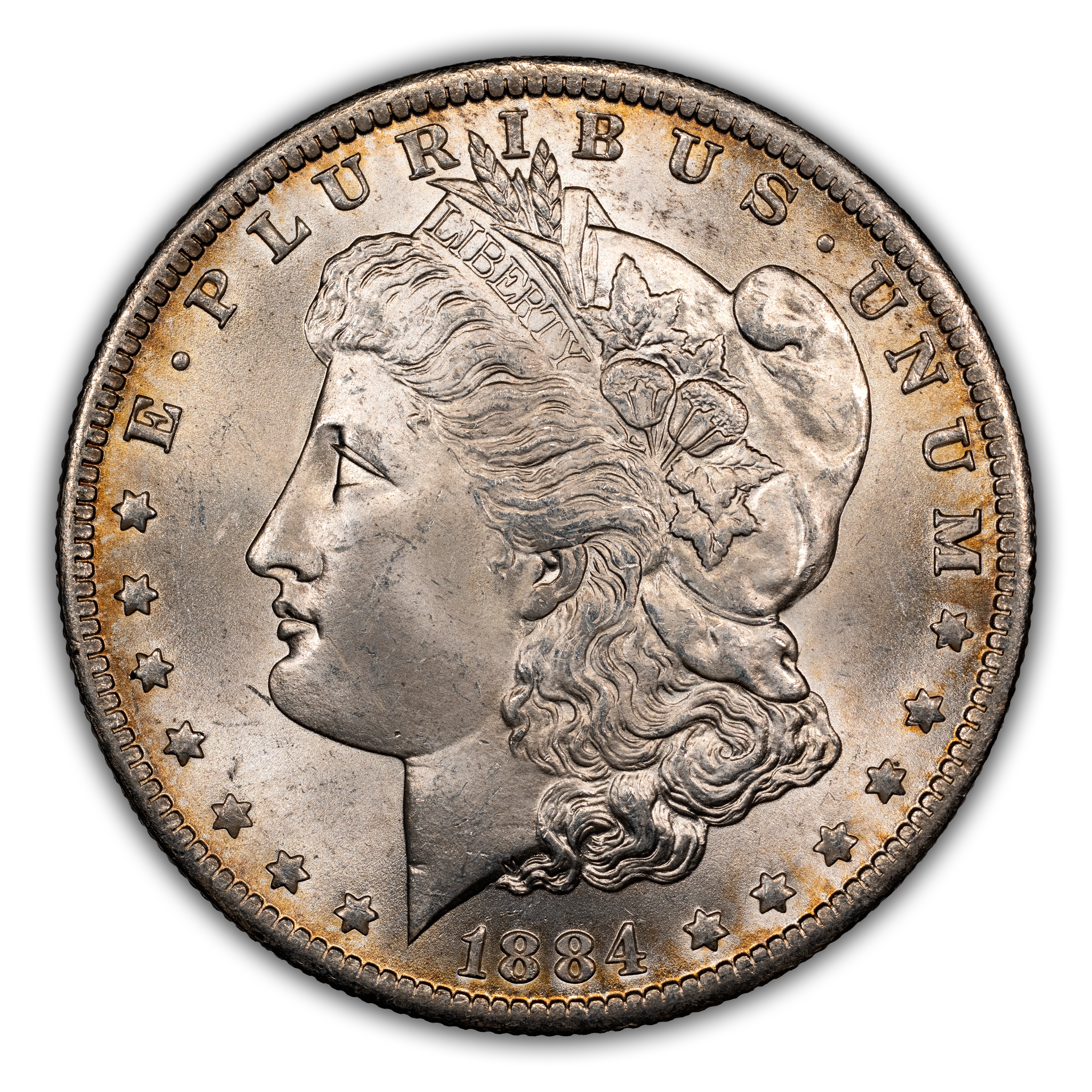 1884-O/O $1 Repunched Mintmark, VAM-10 MS