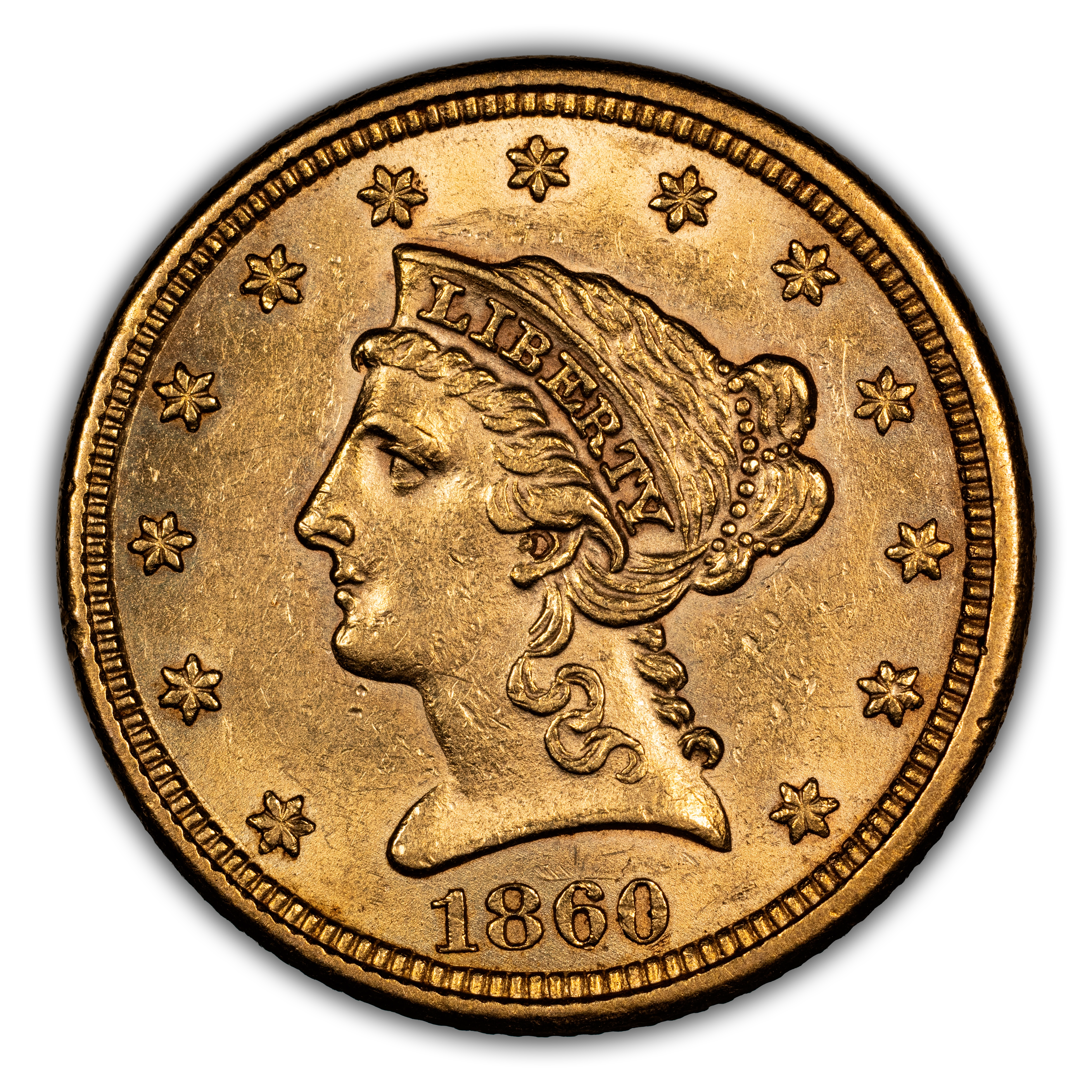 1860 $2 1/2 New Reverse MS