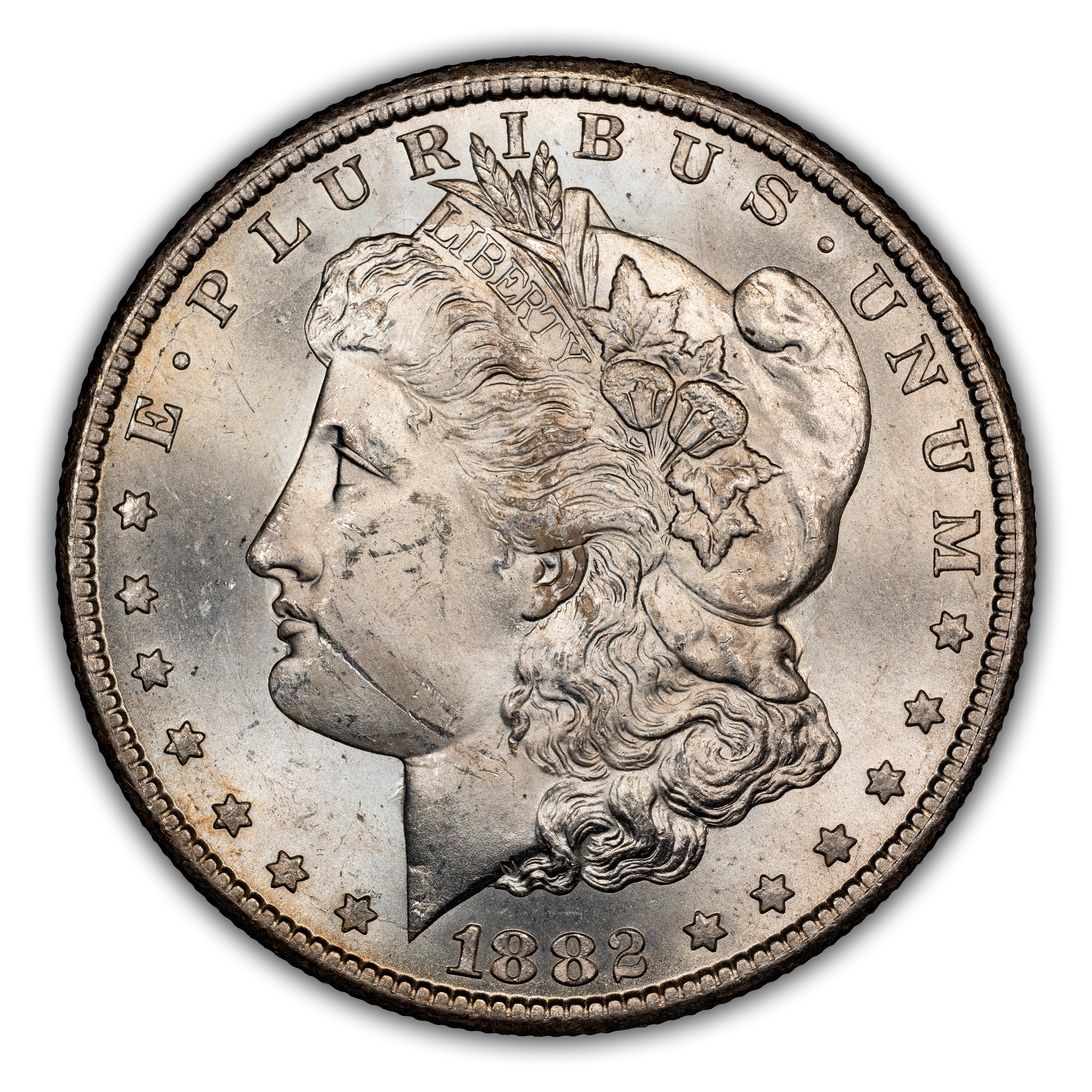 1882-CC $1 Die Break Cap & Band, VAM-3D MS