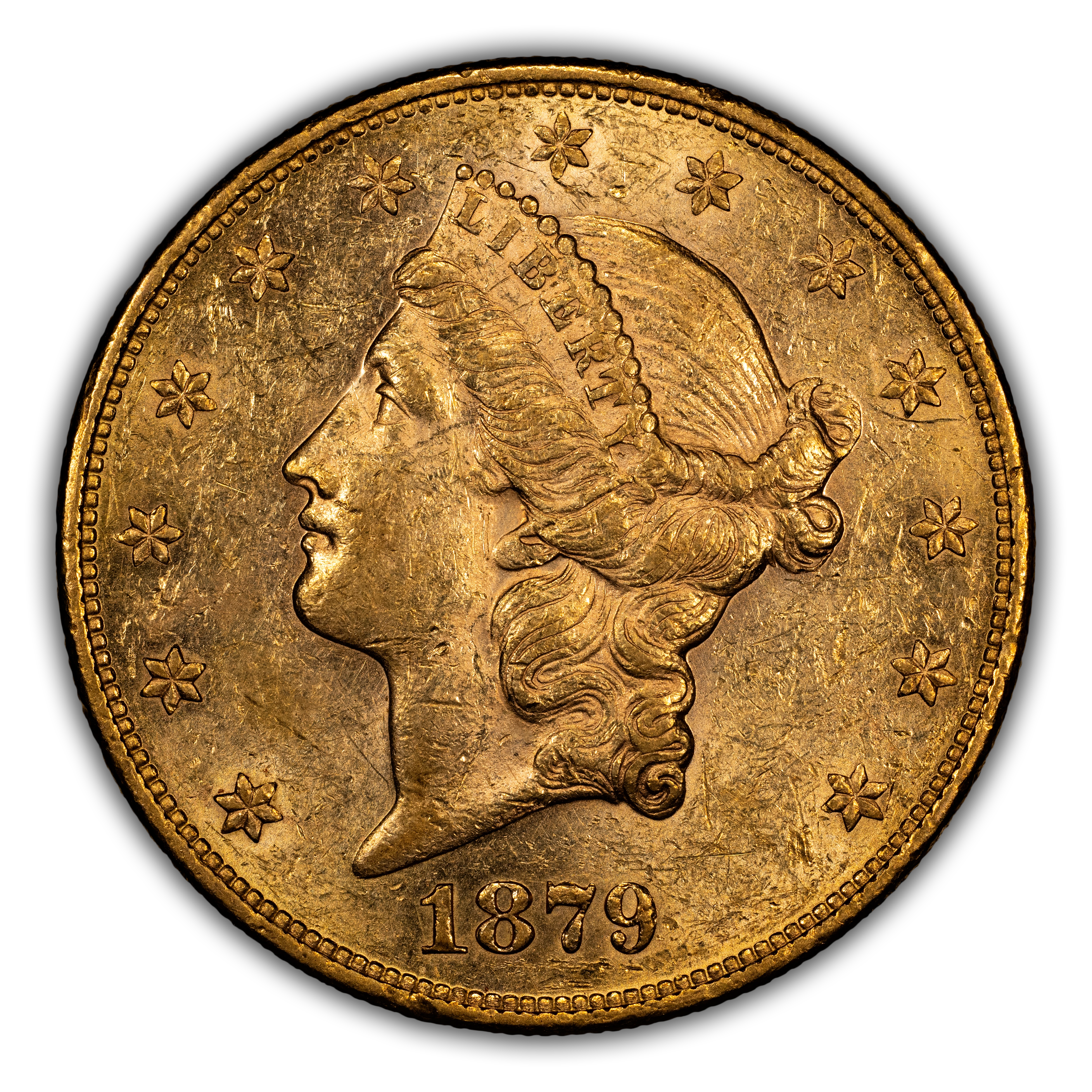 1879 $20 Doubled Die Reverse, FS-801 MS