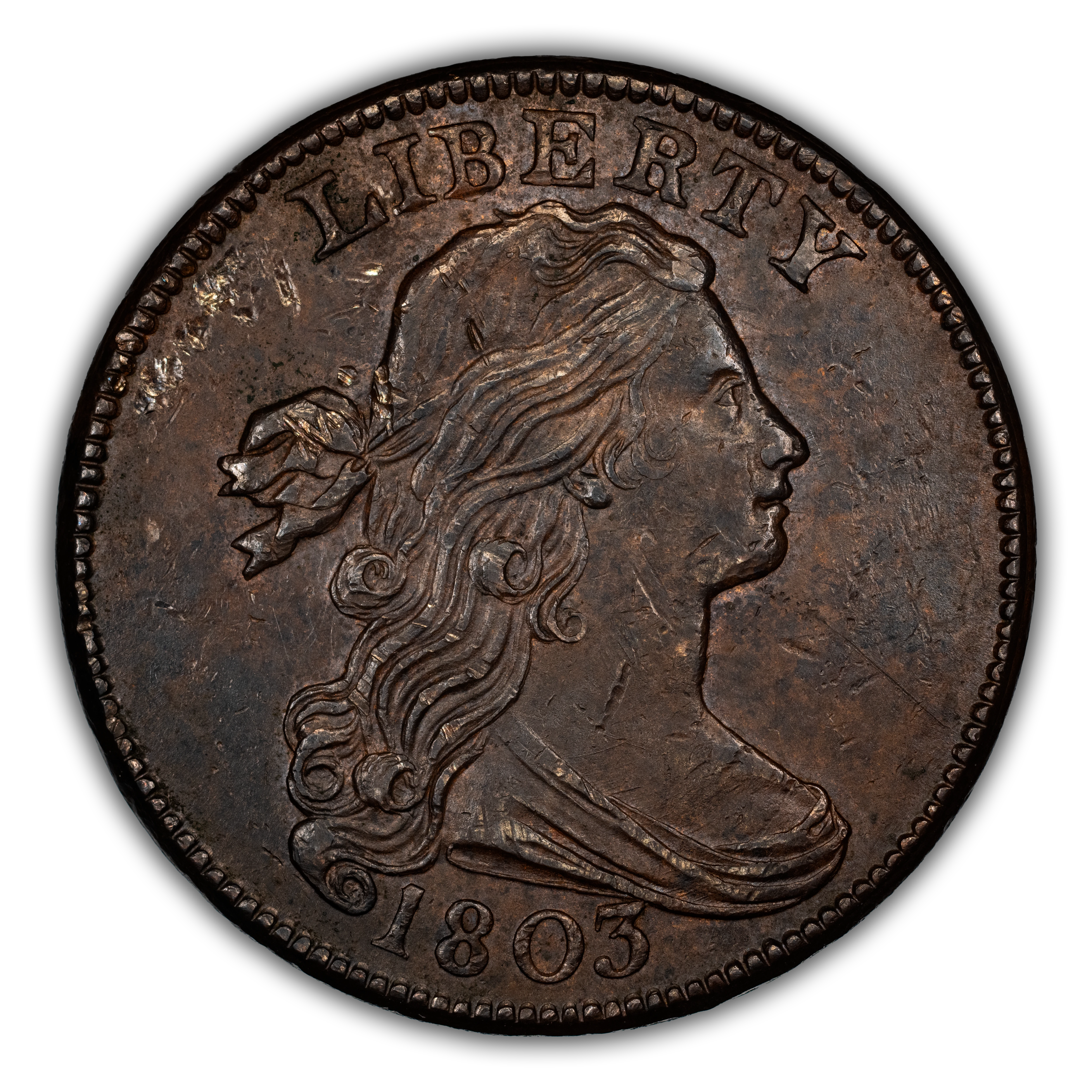 1803 1c Small Date, Small Fraction MS BN