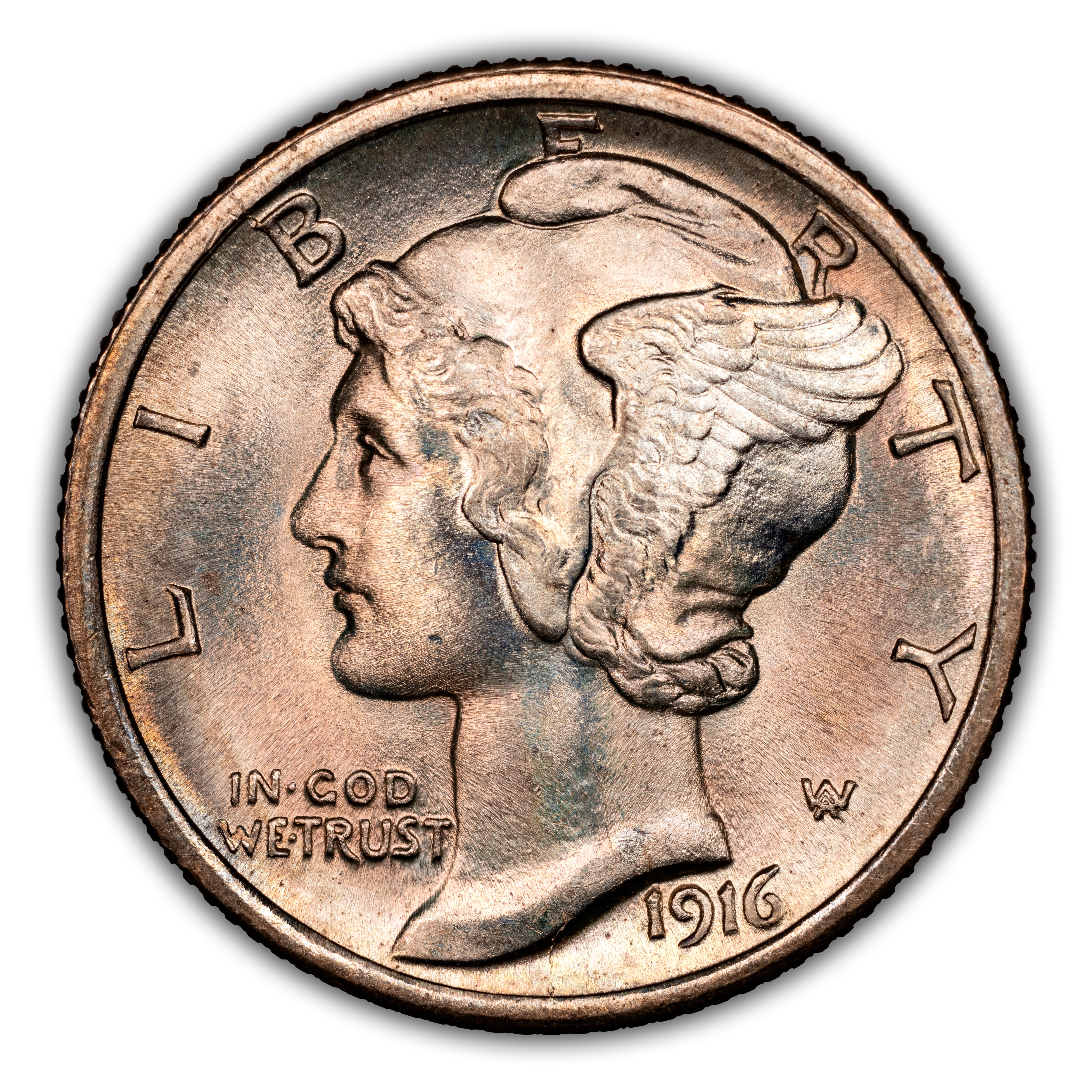 1916 10c Mercury MS FB
