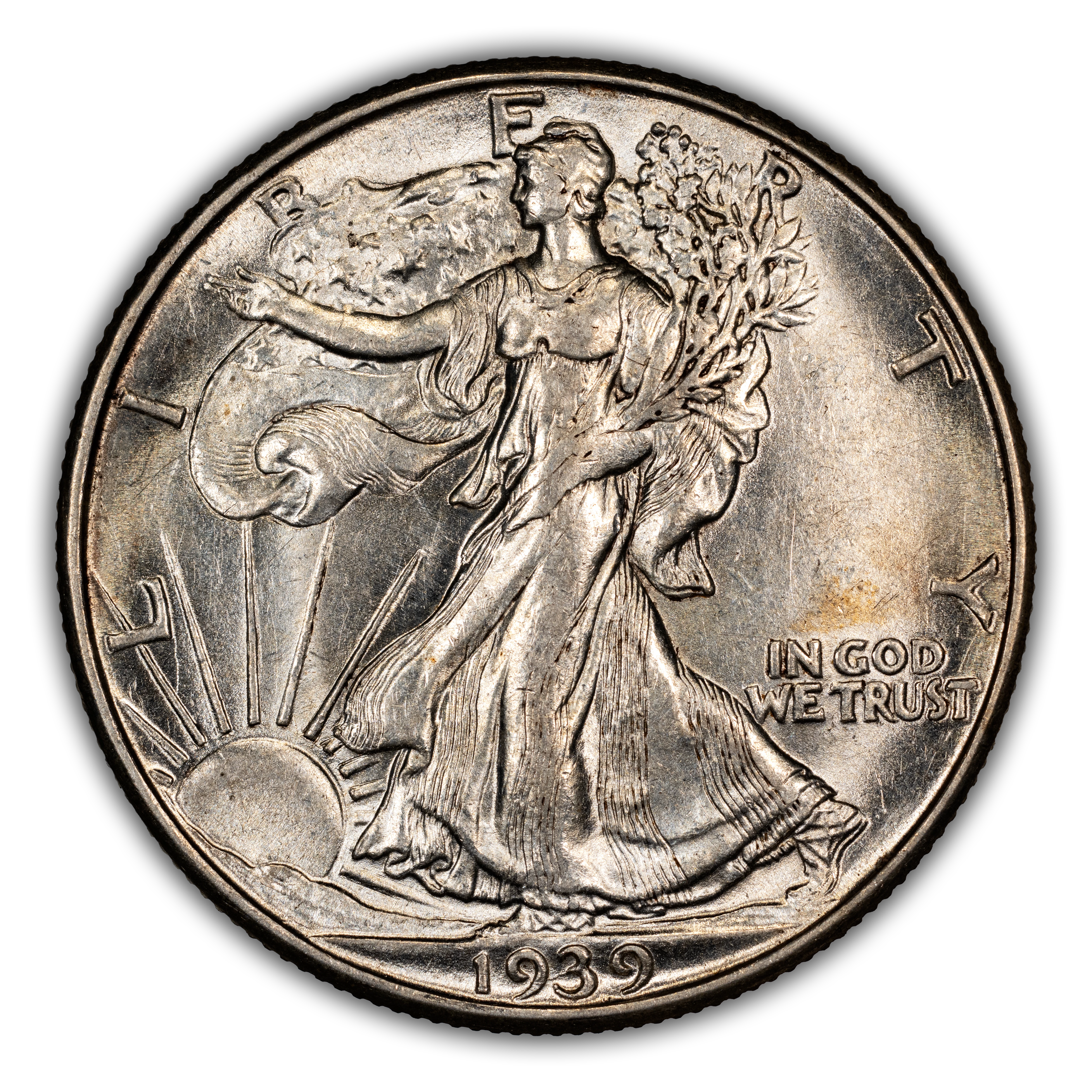 1939-D/D 50c Repunched Mintmark, FS-501 MS