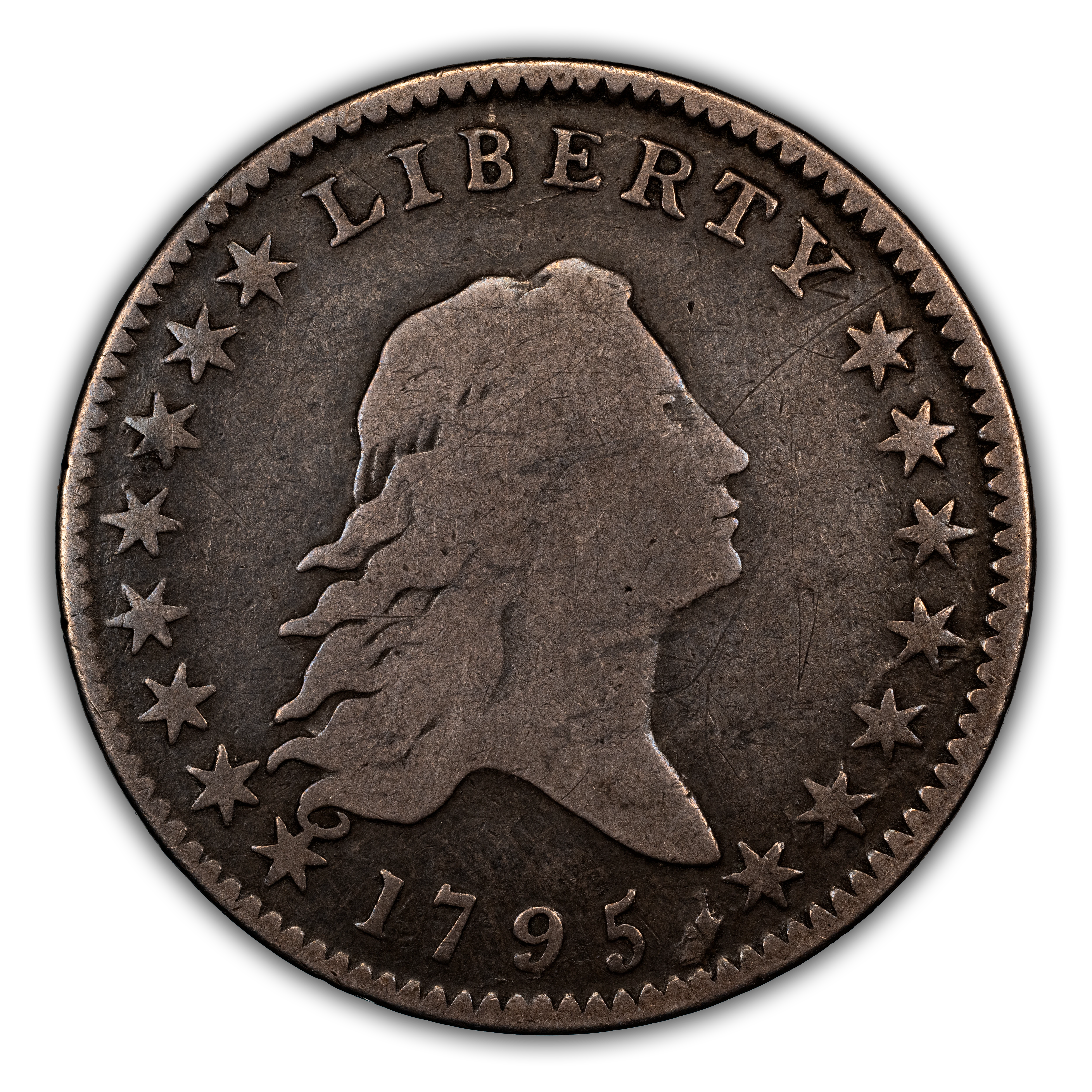 1795 50c 2 Leaves, A over E in STATES, O-113a MS