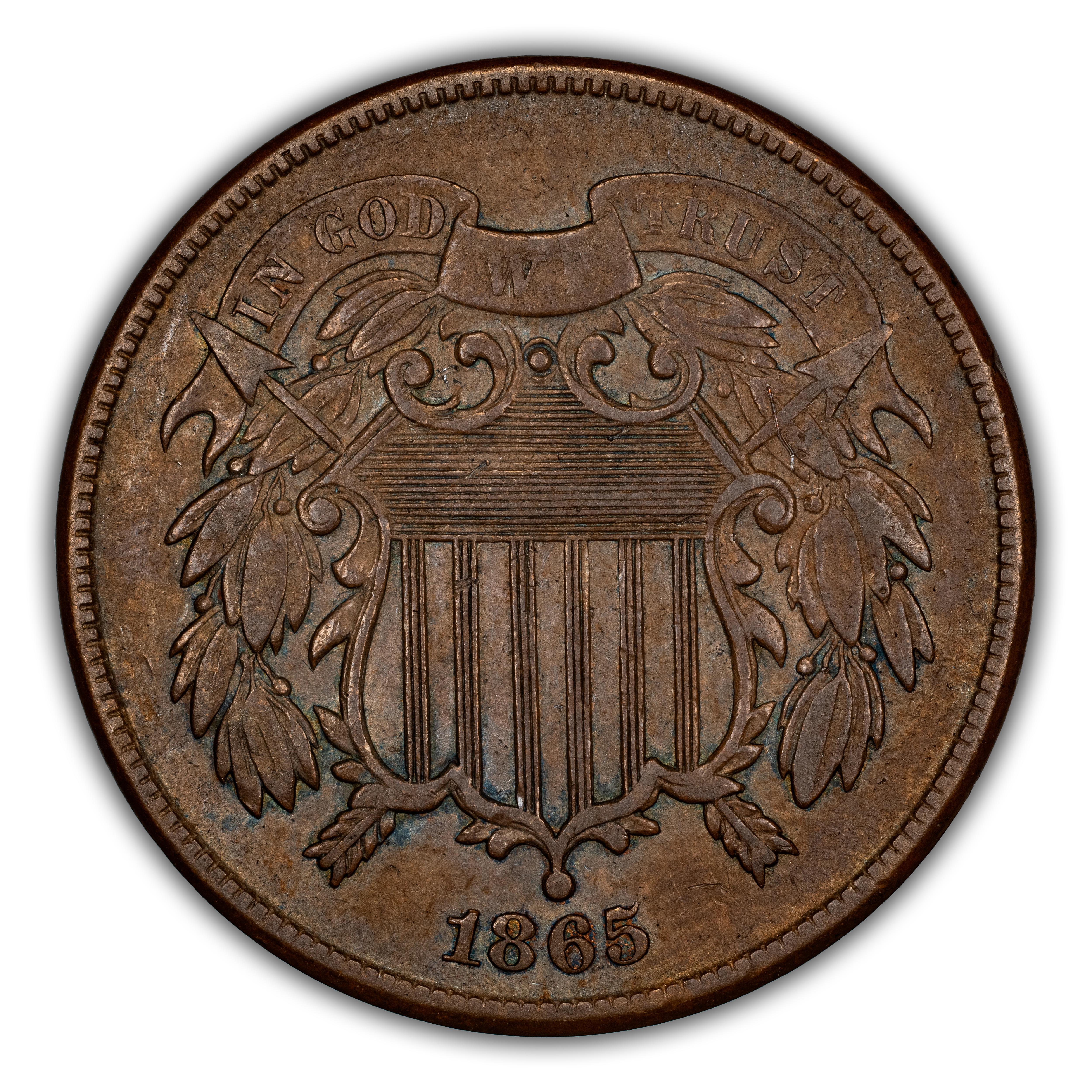 1865 2c Fancy 5 MS BN