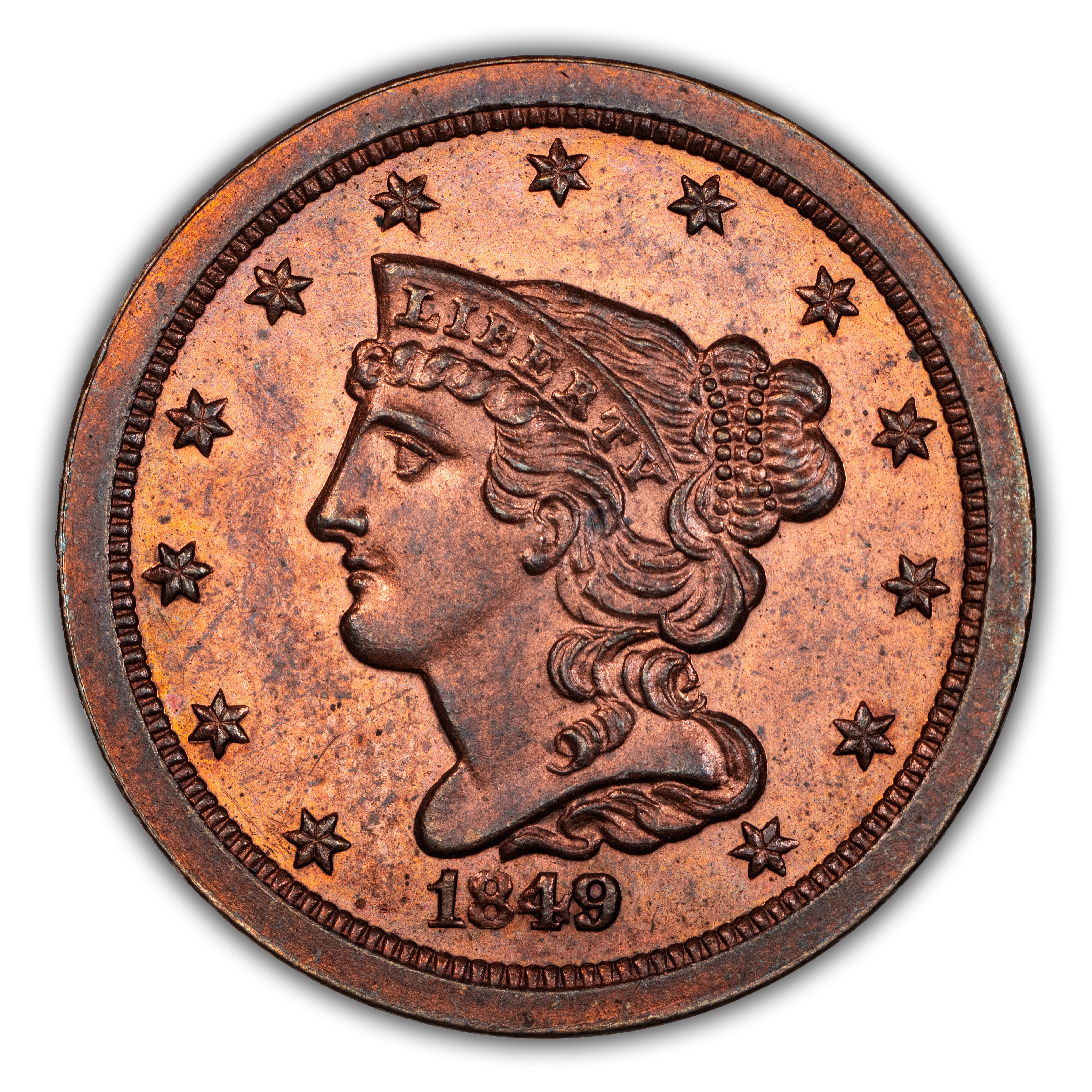 1849 1/2c Restrike, Reverse 1856, Small Date PR RB