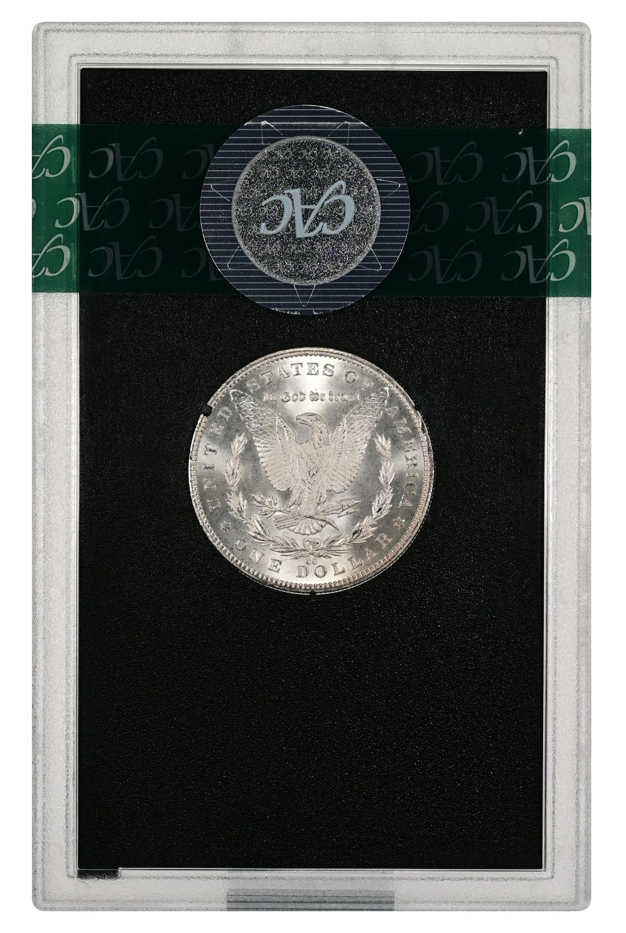 1884-CC $1  GSA Hoard, Die Break Left Wreath Top, VAM-3A MS thumbnail 12