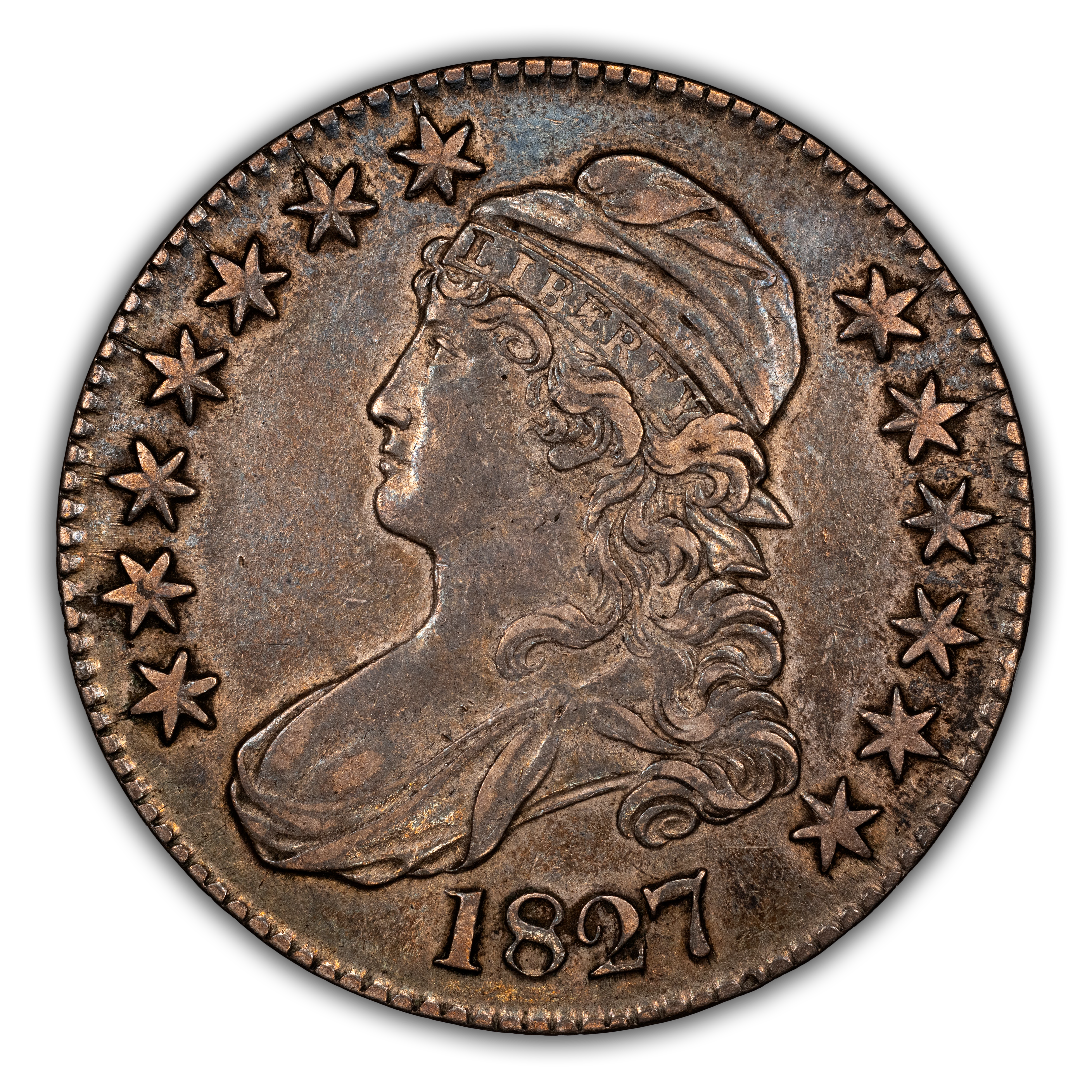 1827 50c Square Base 2, O-133 MS