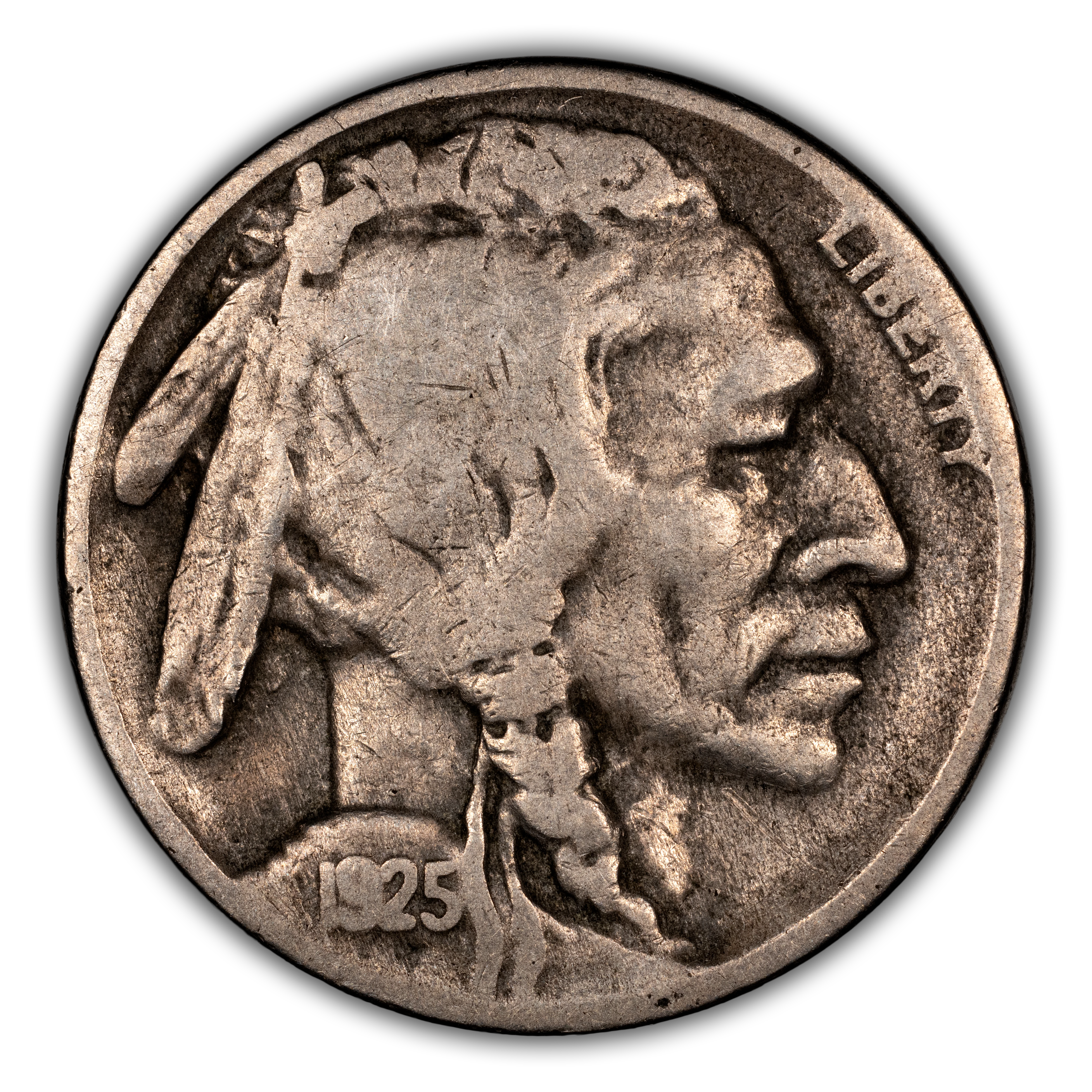 1925-D 5c 2 Feathers, FS-401 MS