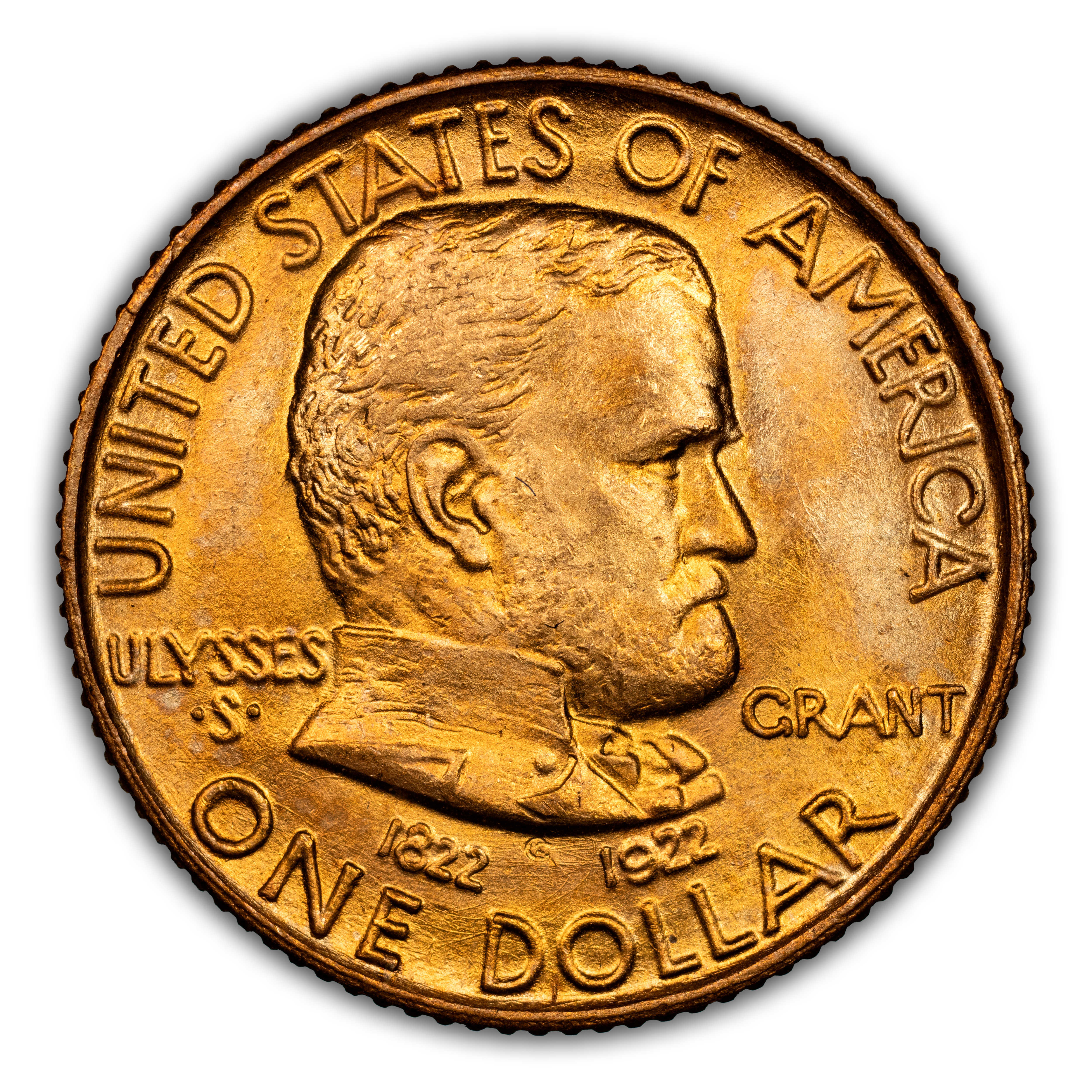 1922 G$1 Grant Memorial, without Star MS