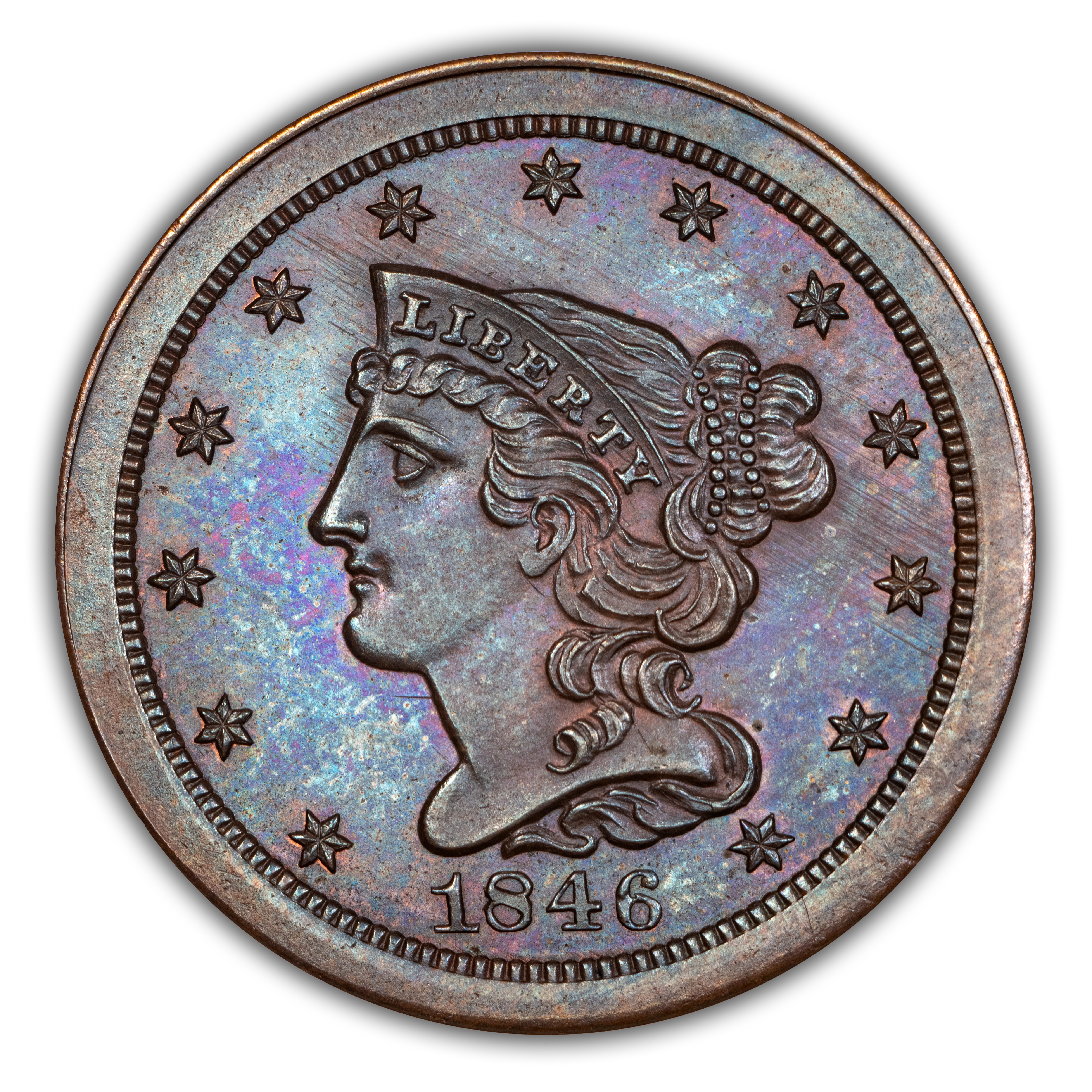 1846 1/2c Restrike, Reverse of 1840 PR BN