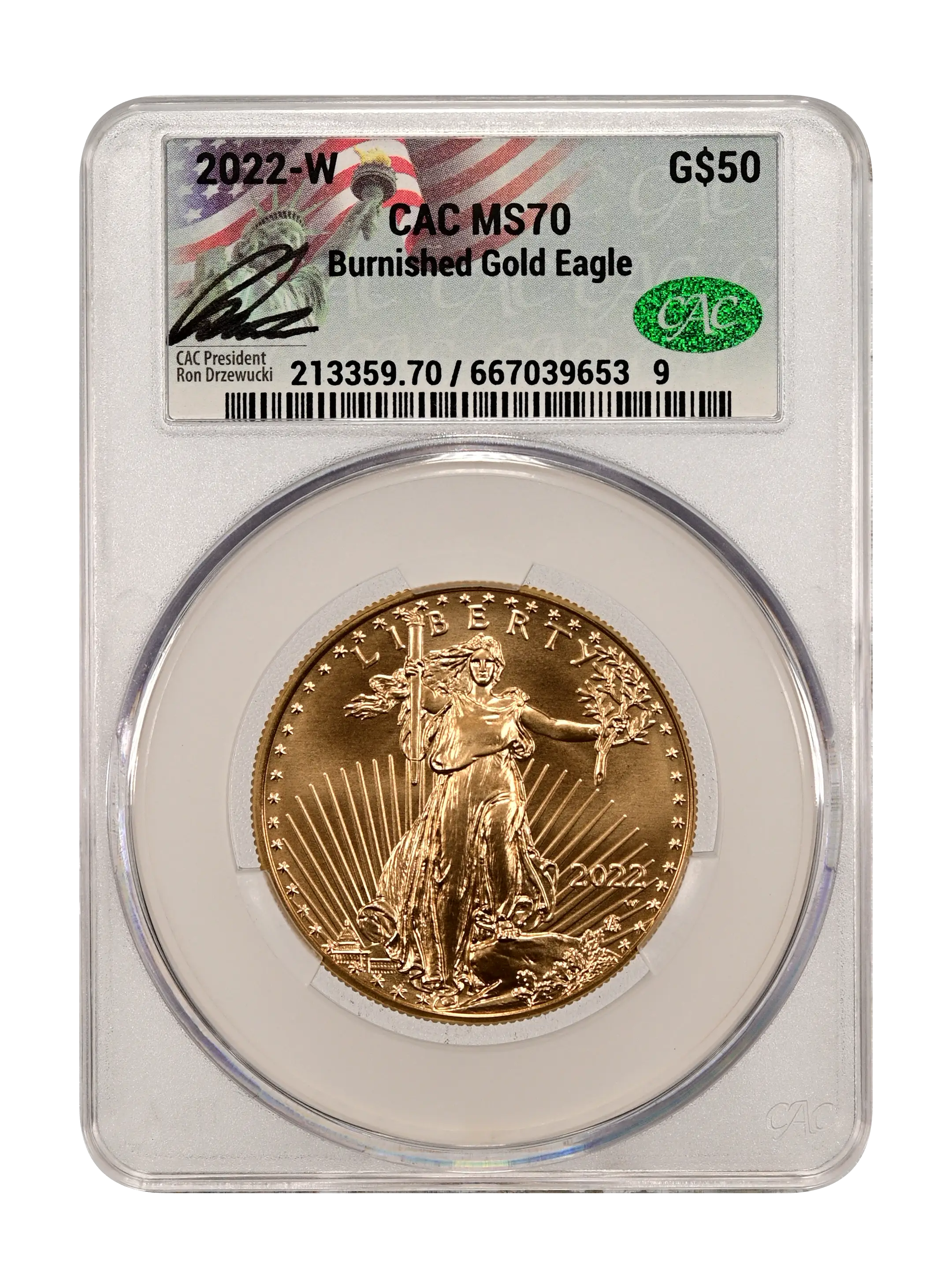 2022-W G$50 Gold Eagle, Burnished MS