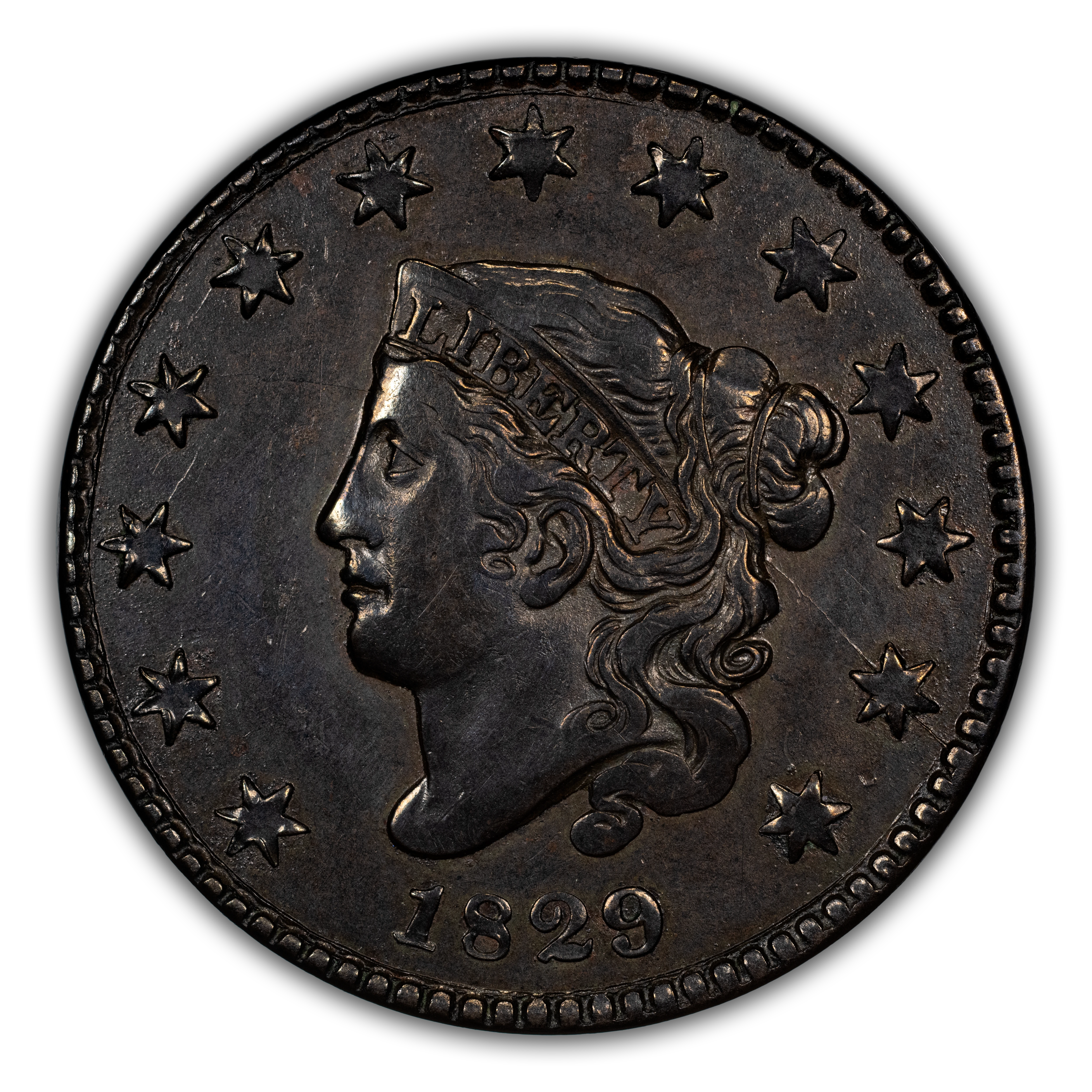 1829 1c Medium Letters MS BN