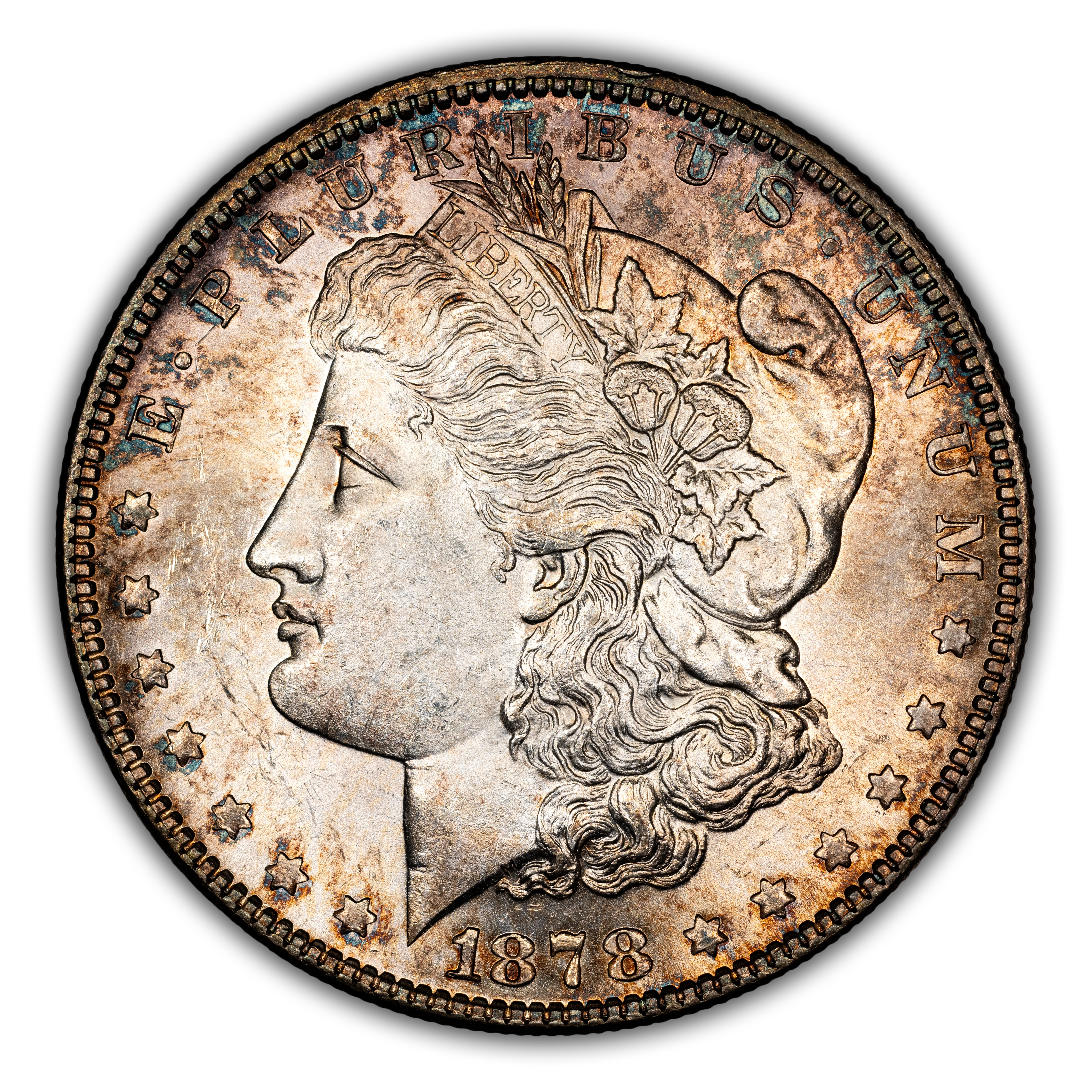 1878 7TF $1 Reverse of 1879, Dot on Cheek, VAM-232 MS