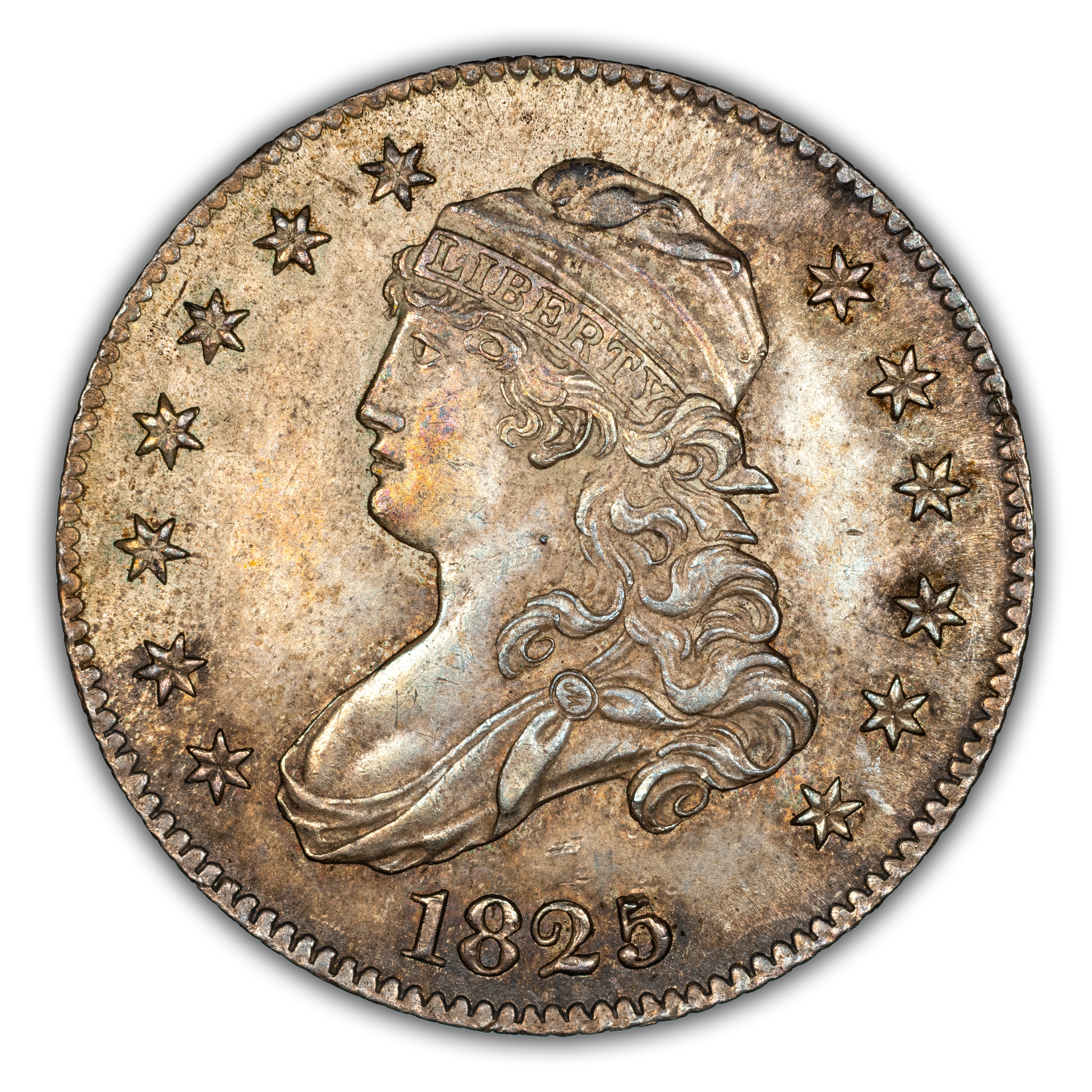 1825/4/(2) 25c Overdate, B-2, FS-302 MS