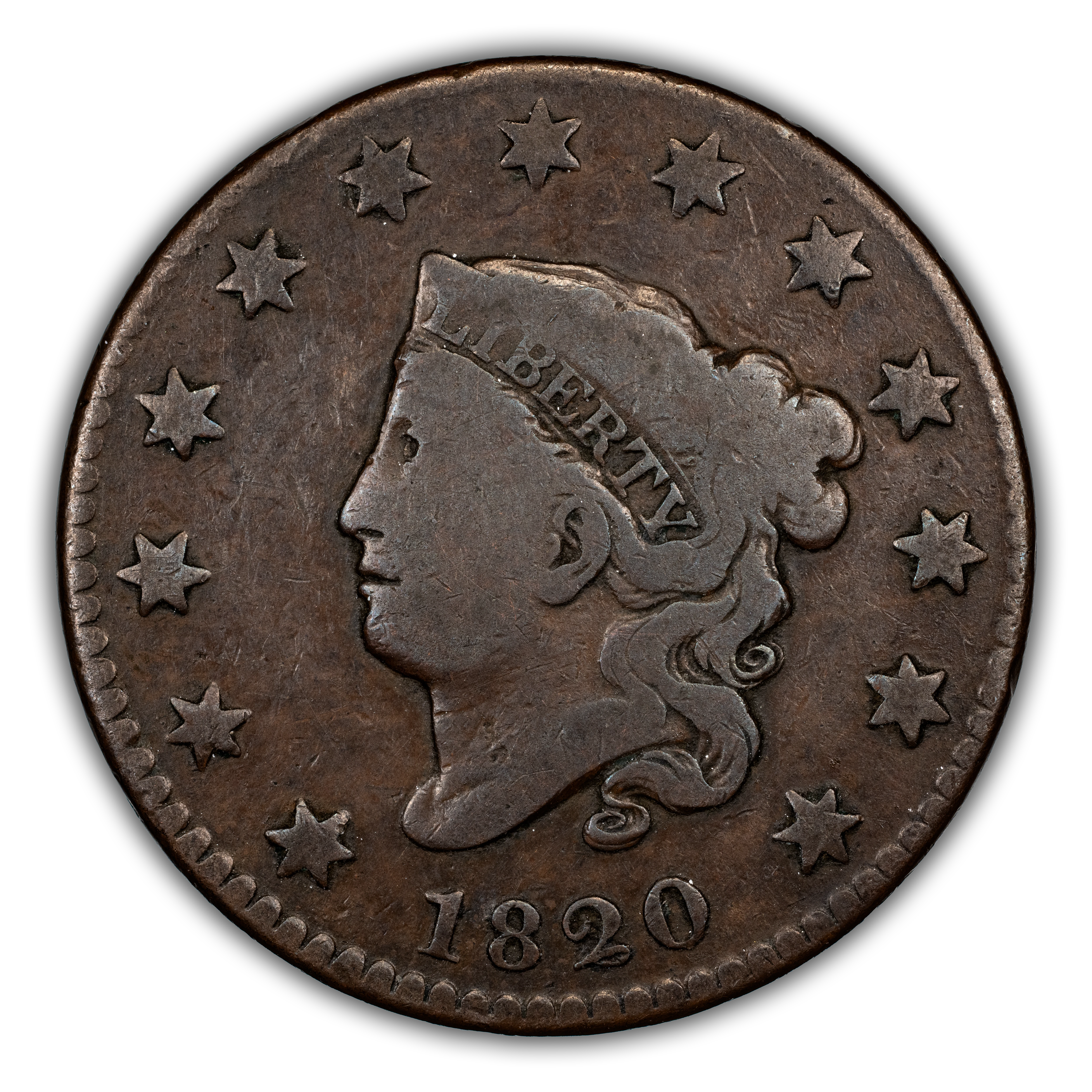 1820 1c Small Date MS BN