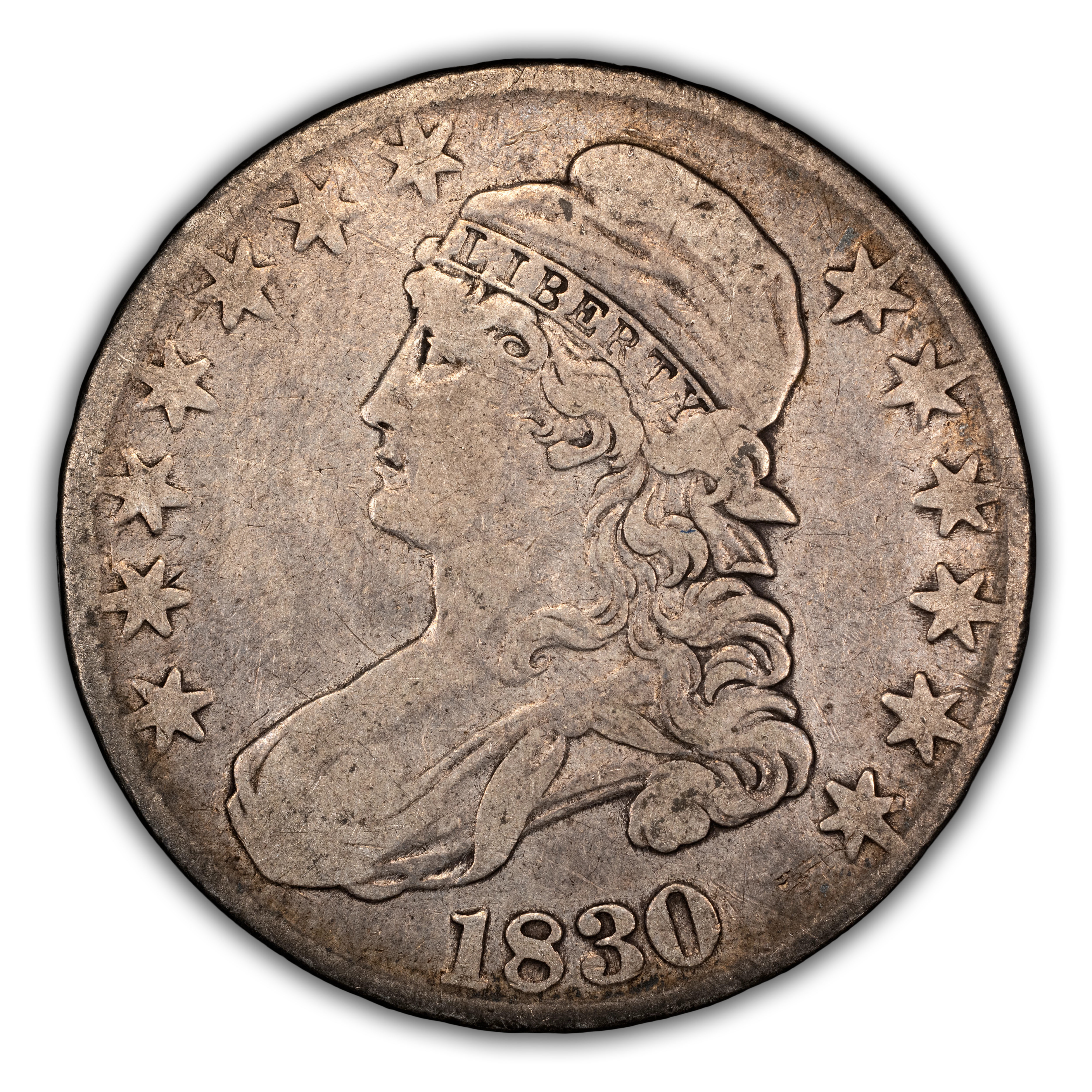 1830 50c Large 0, O-121 MS