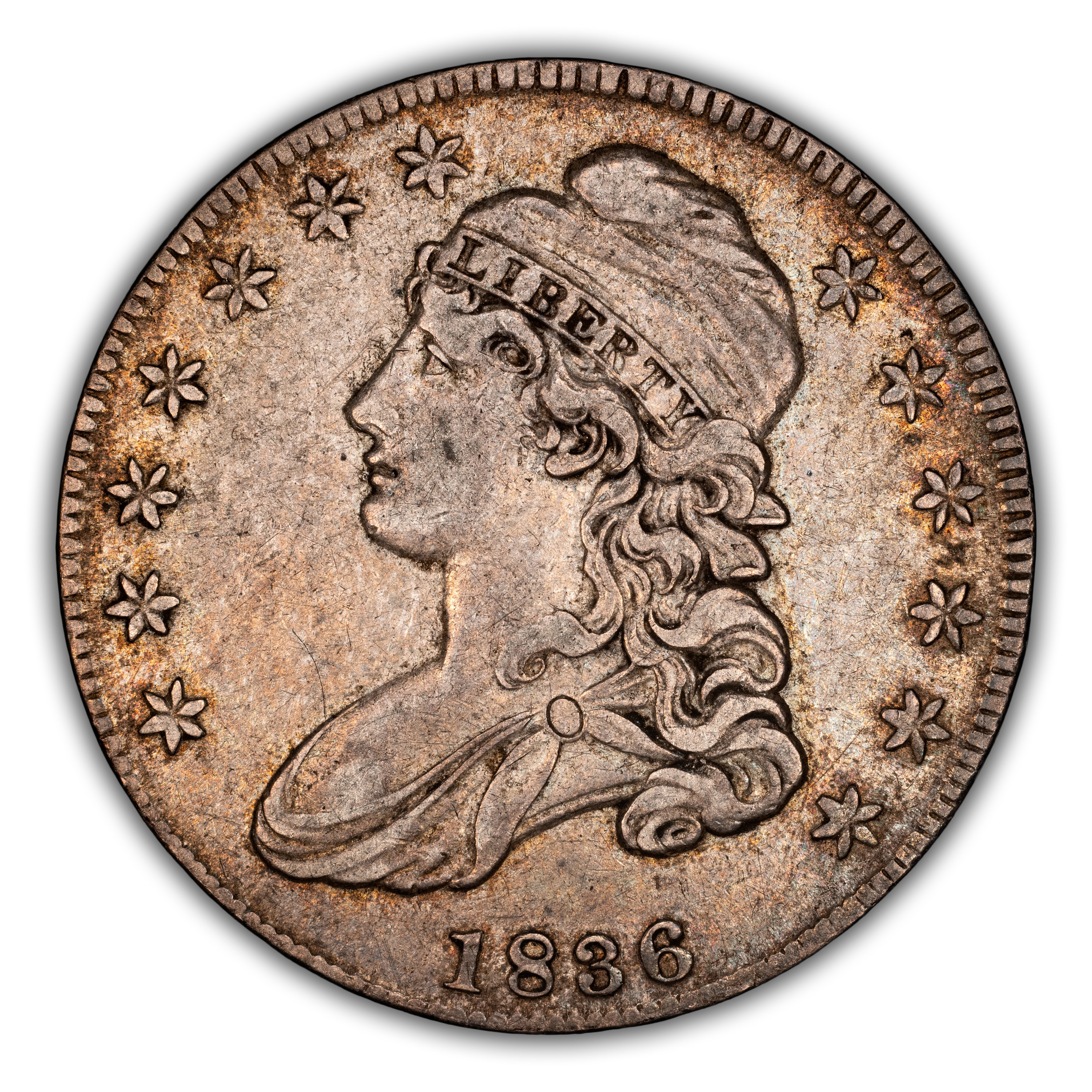 1836 50c Lettered Edge, O-105 MS