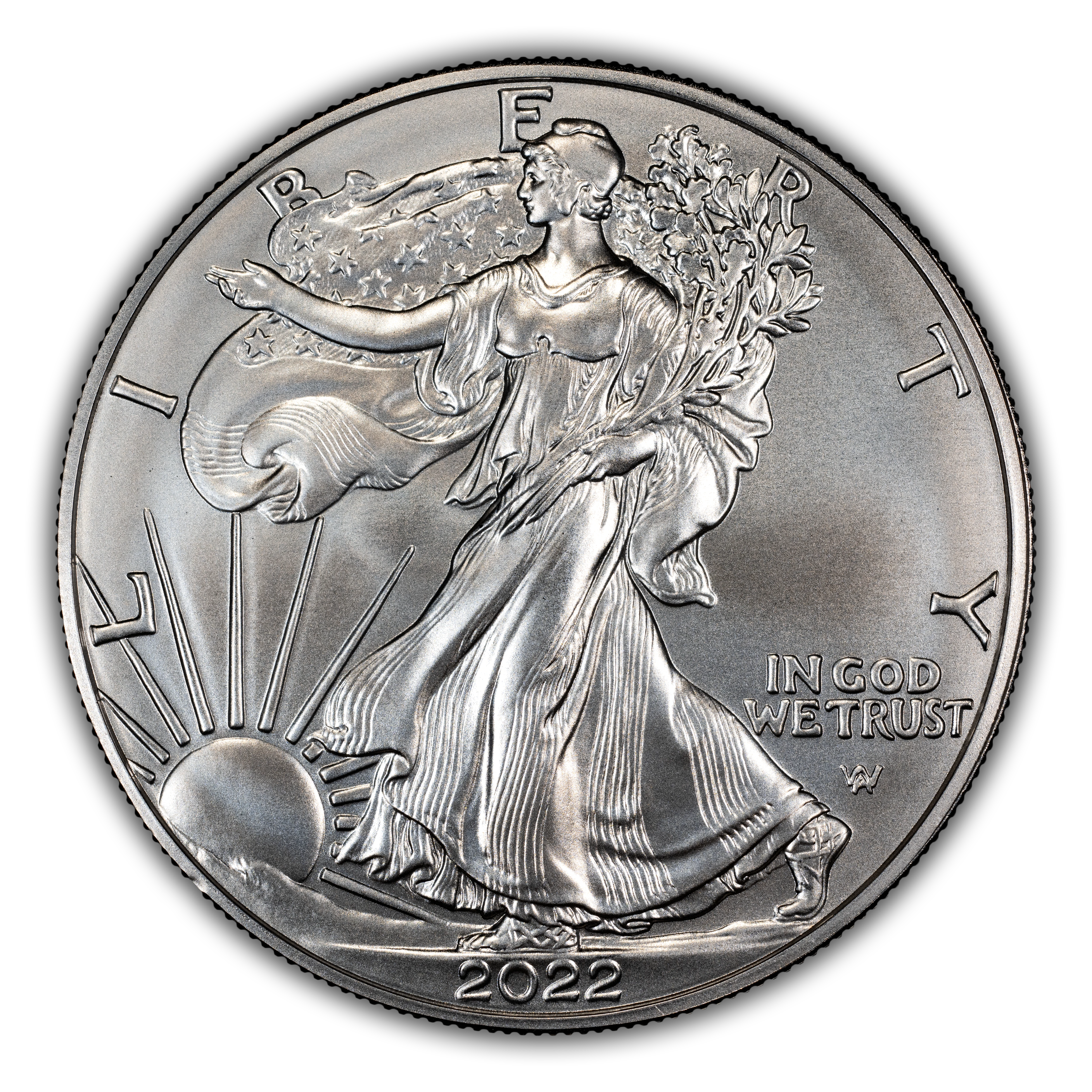 2022-W $1 Silver Eagle, Burnished MS