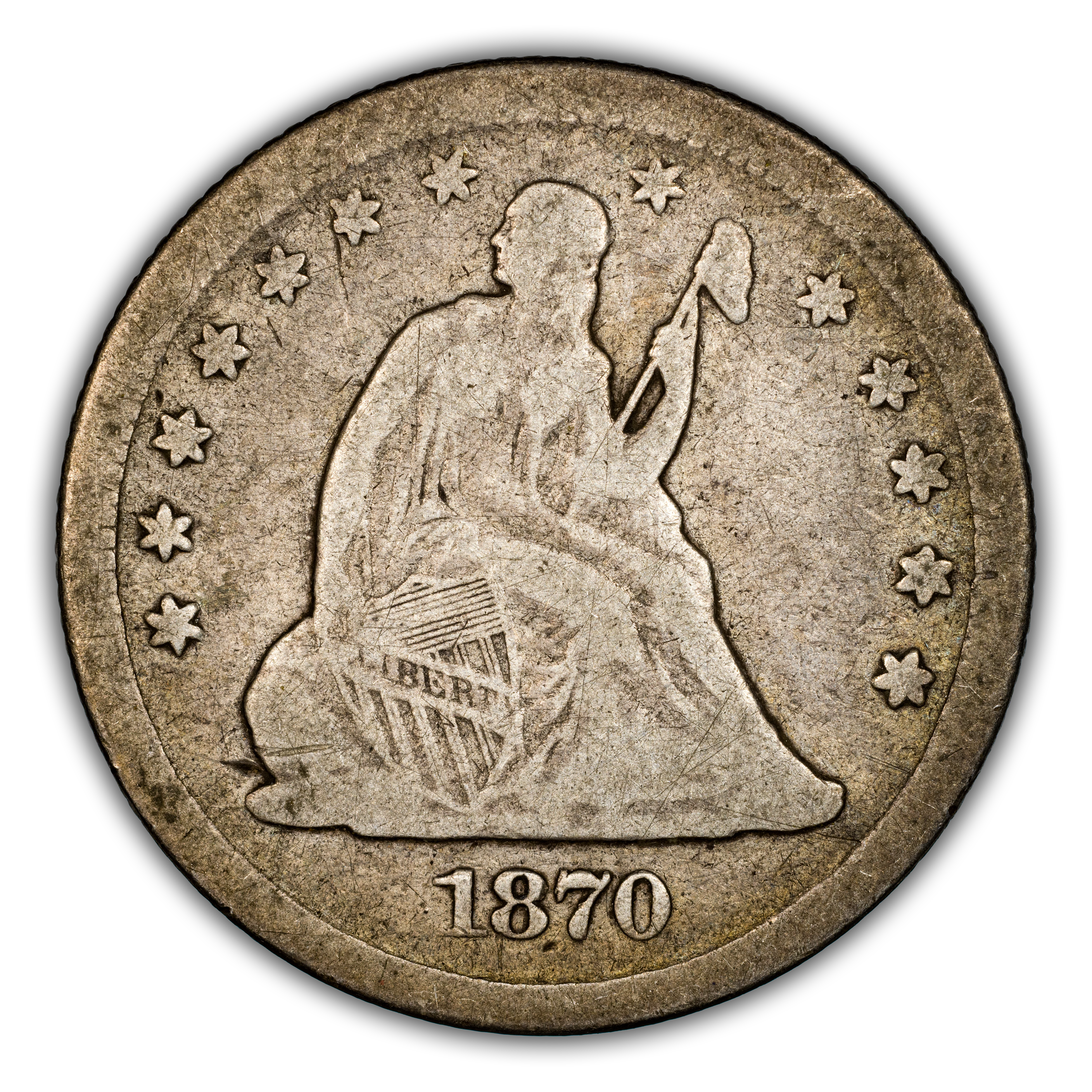 1870-CC 25c MS