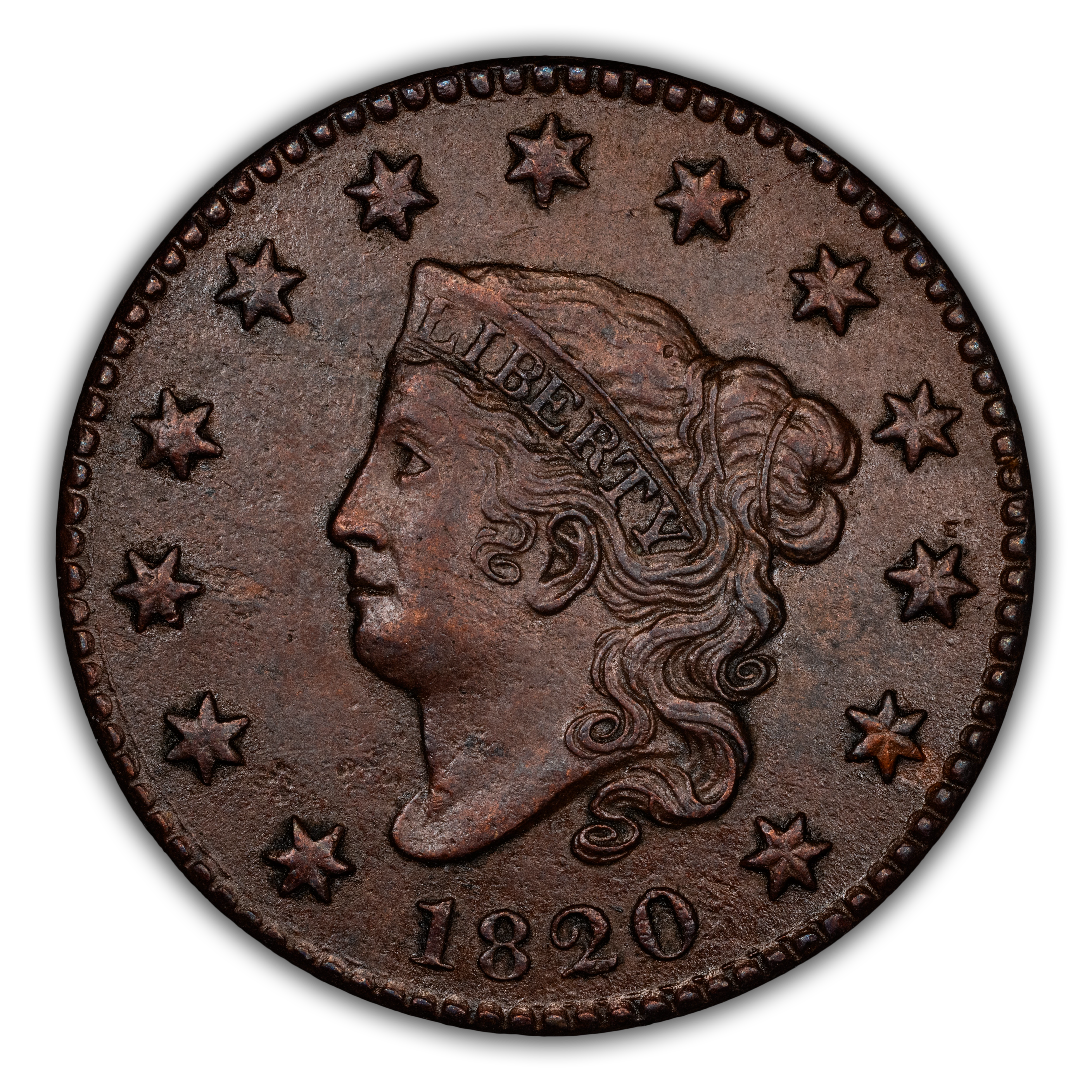 1820 1c Small Date, N-5 MS BN