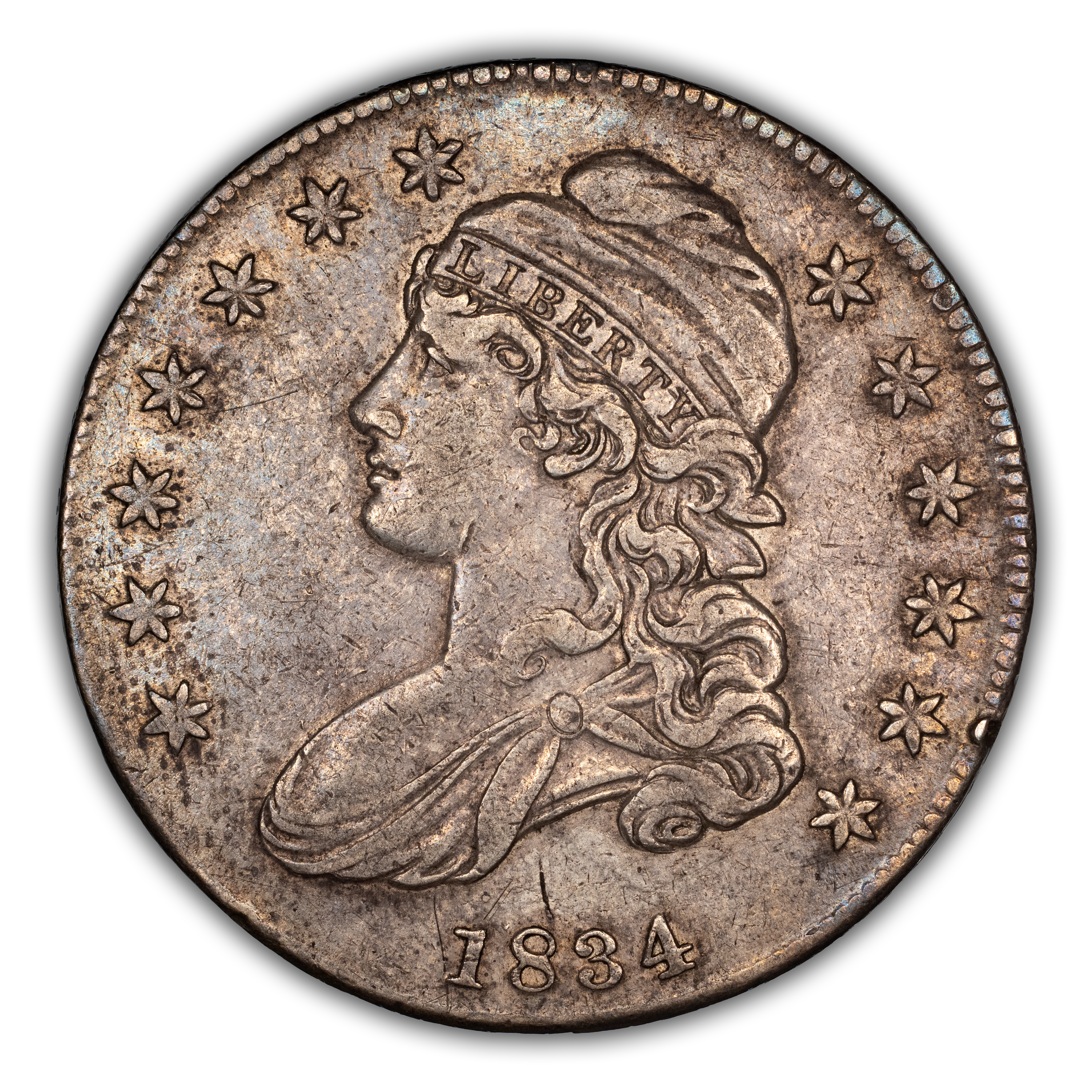 1834 50c Small Date, Small Letters, O-111 MS