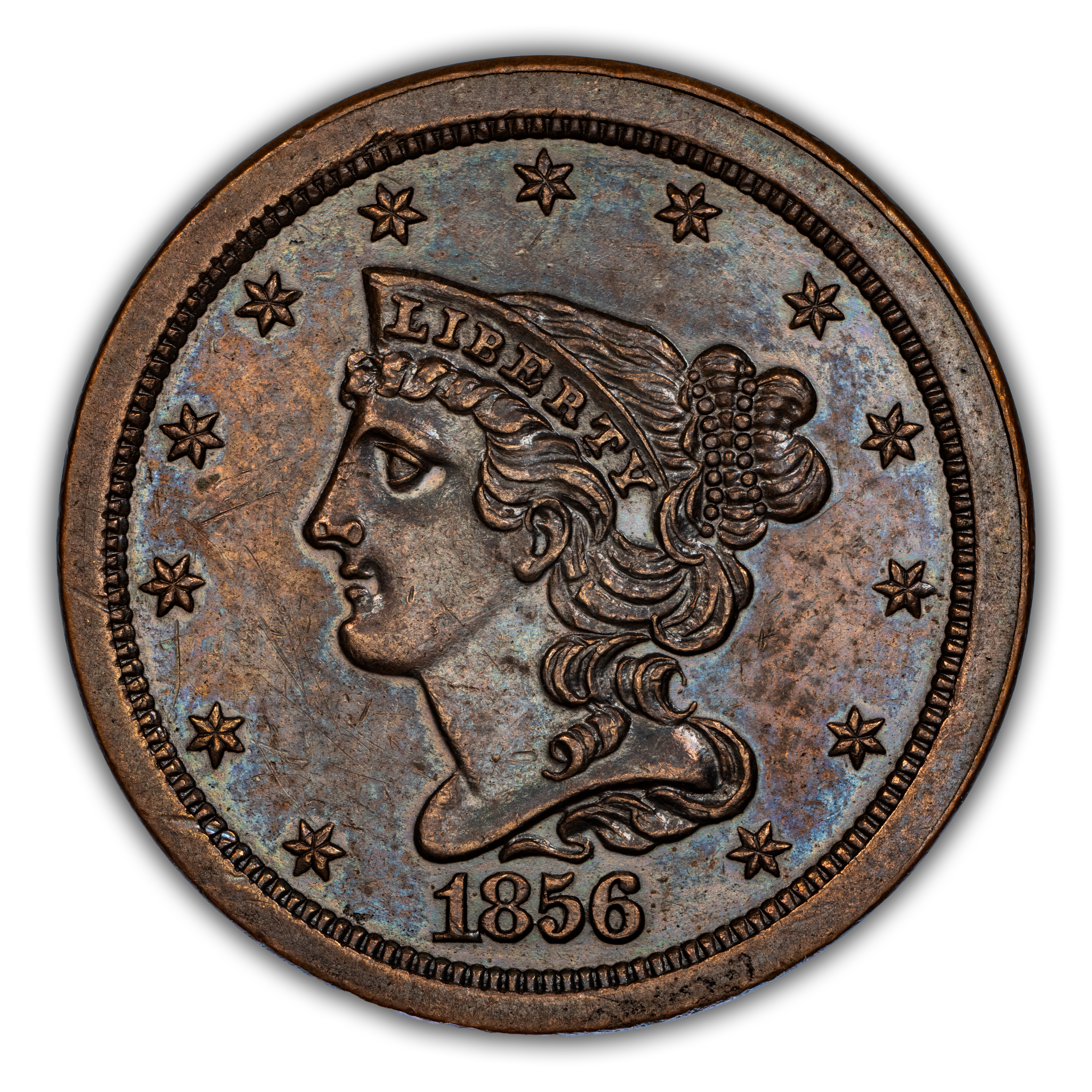 1856 1/2c Reverse of 1854 PR BN