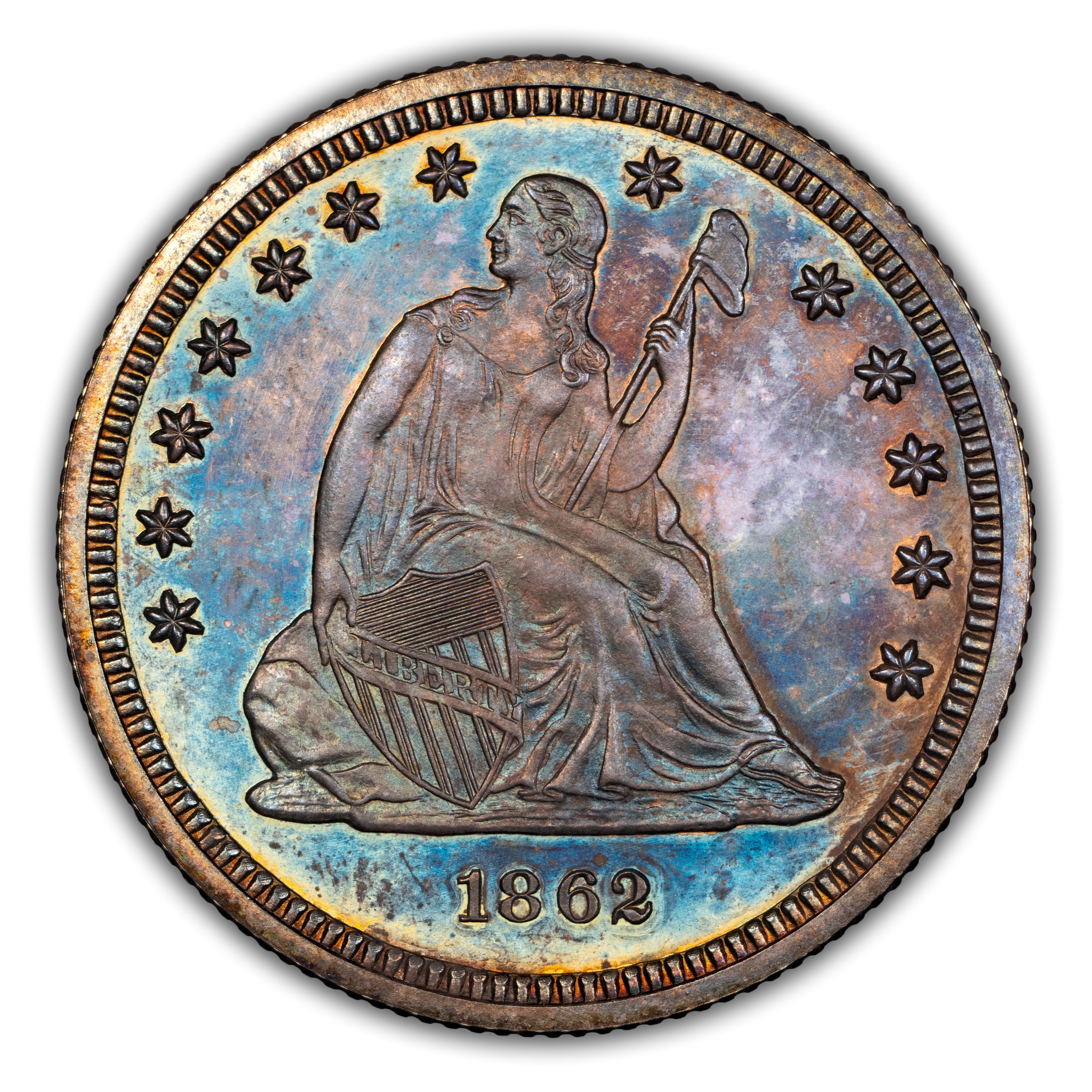 1862 Liberty Seated Quarter, Proof Values & Prices | Greysheet