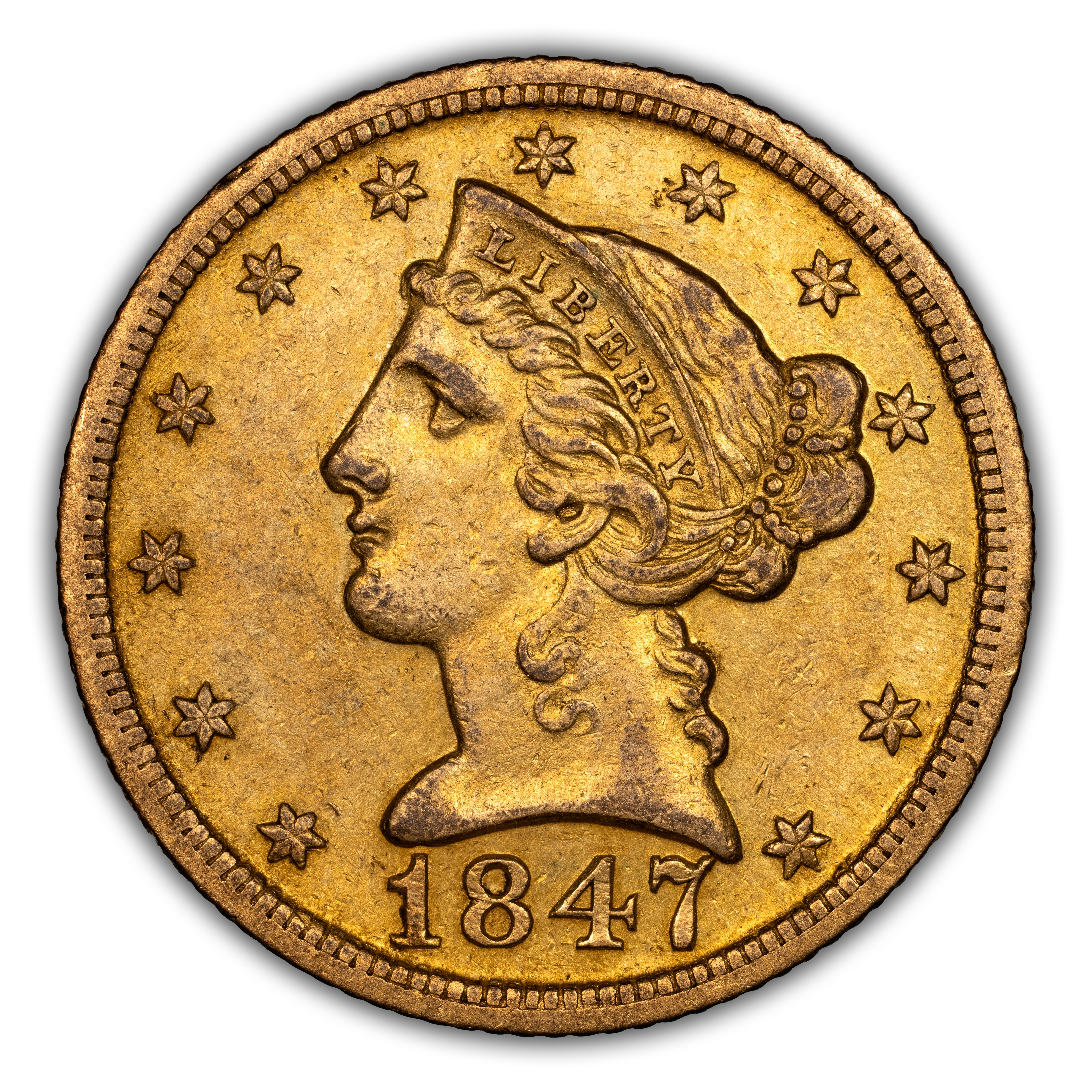 1847-D $5 MS