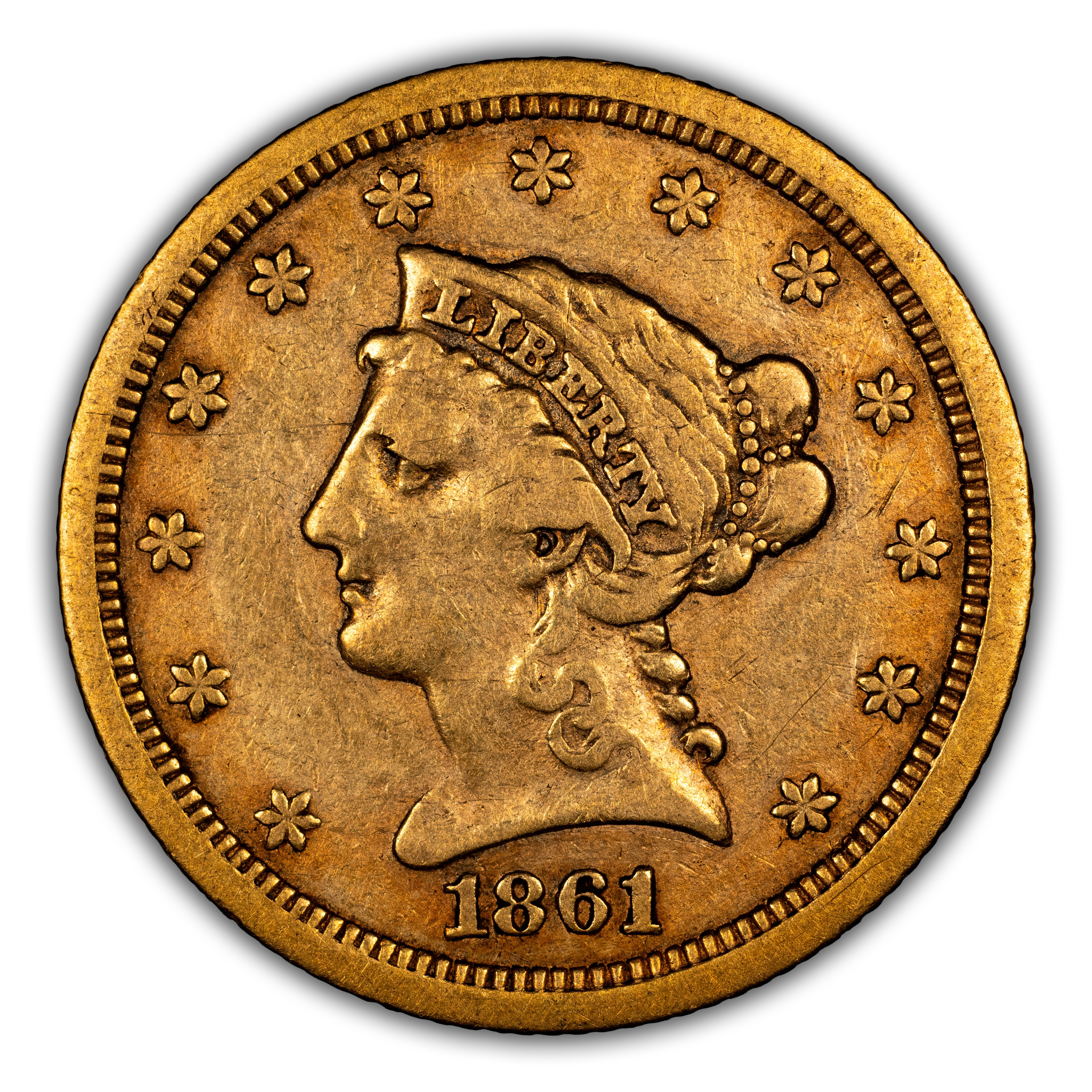 1861-S $2 1/2 MS