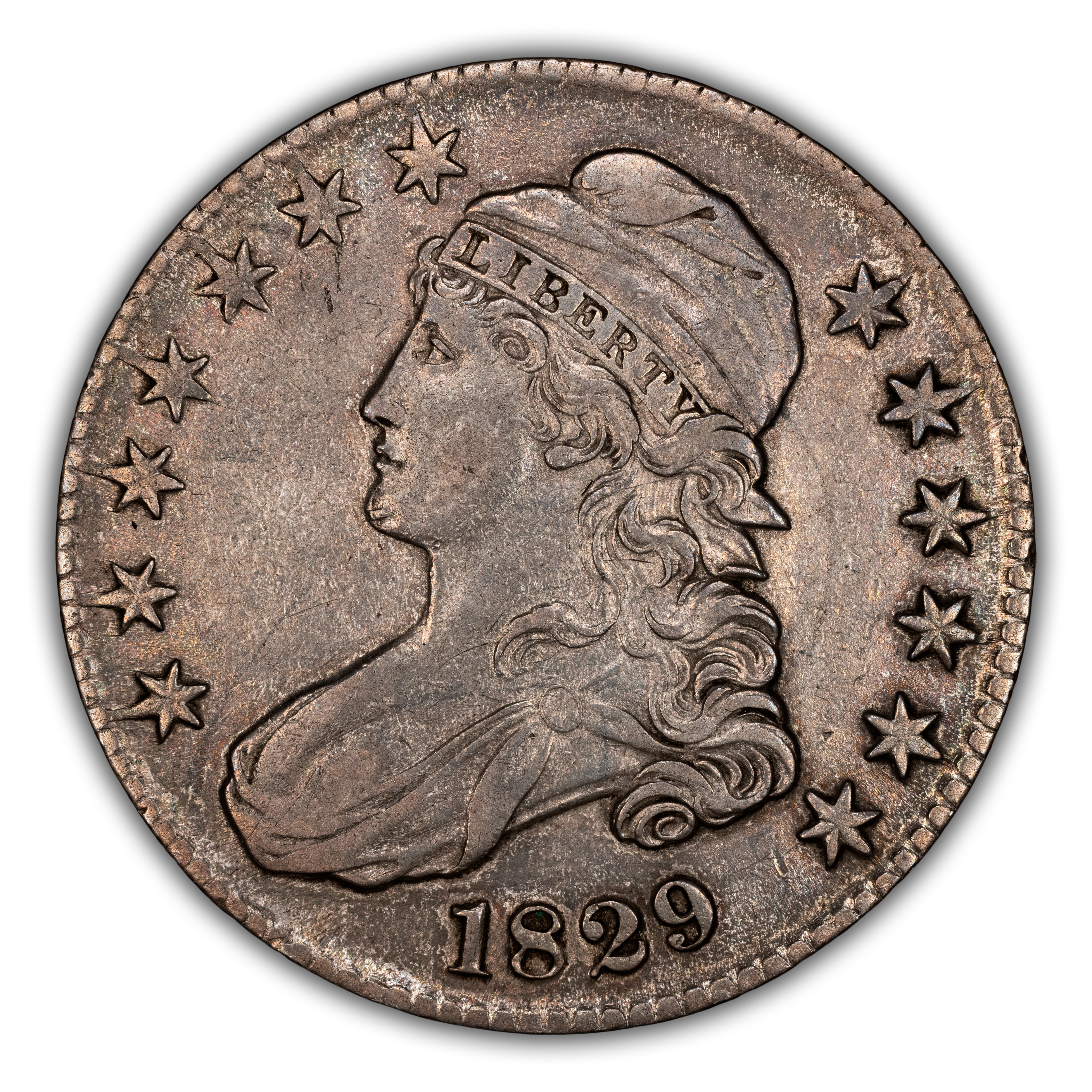 1829 50c Large Letters MS