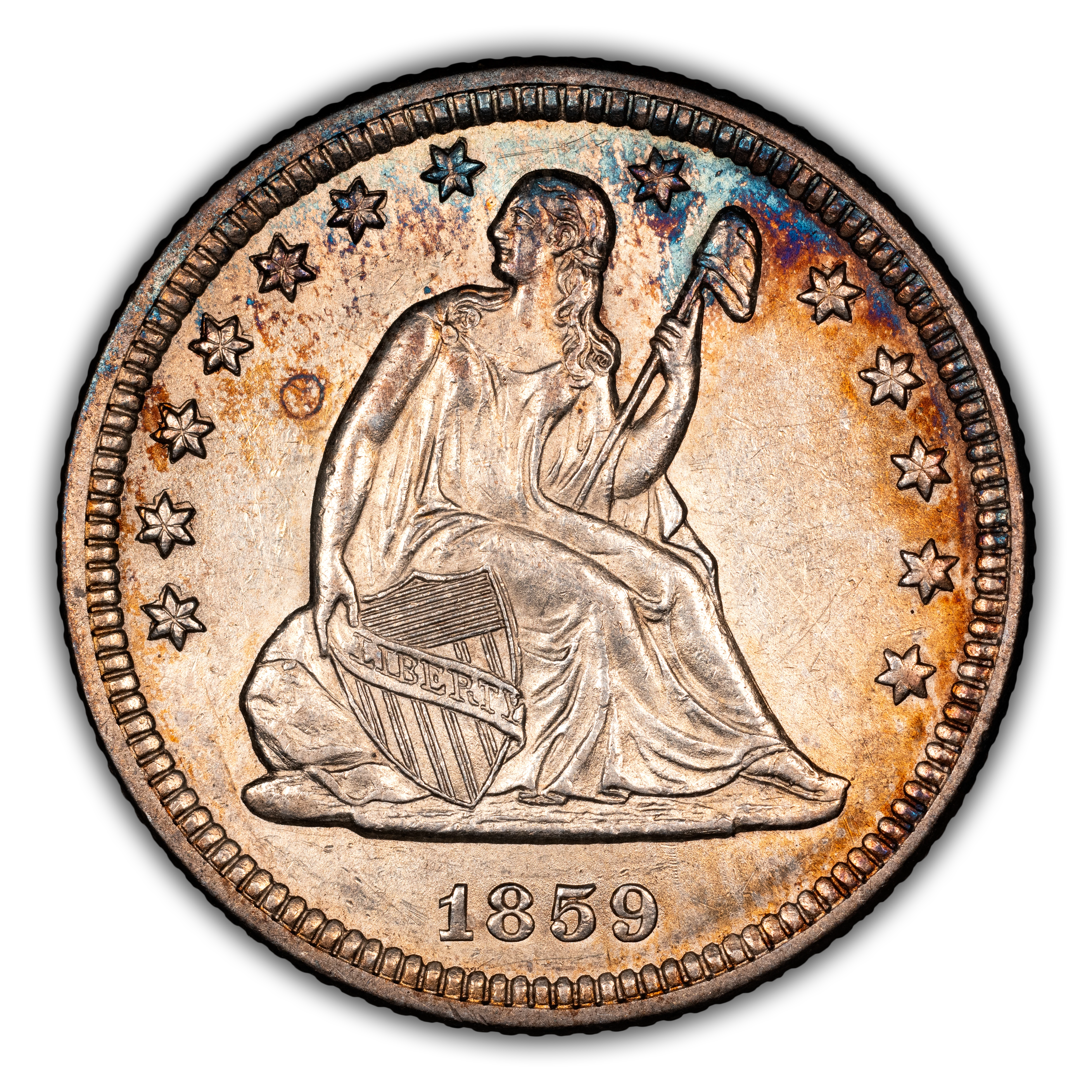 1859-O 25c MS