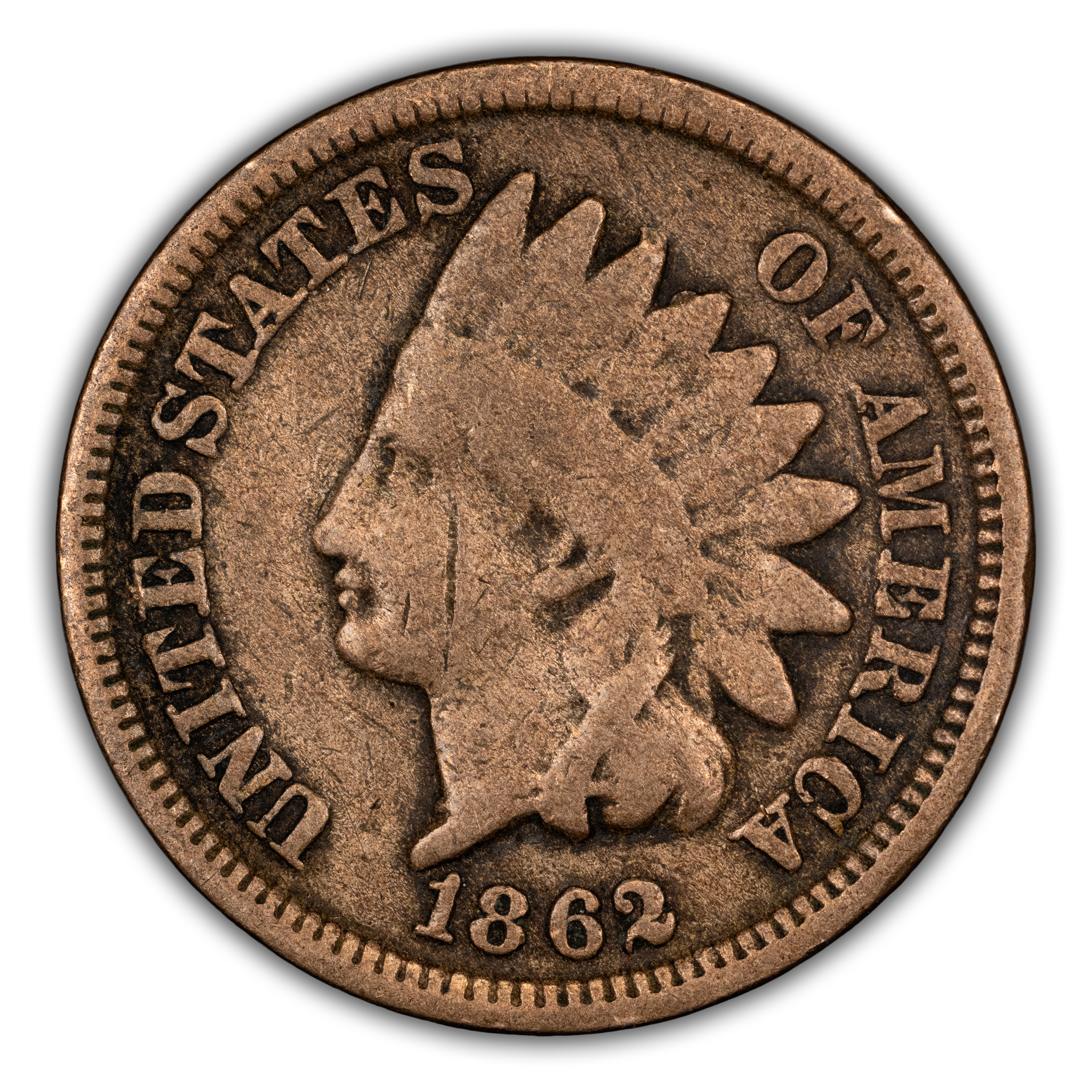 1862 1c File Marks By Ear, S-14 MS