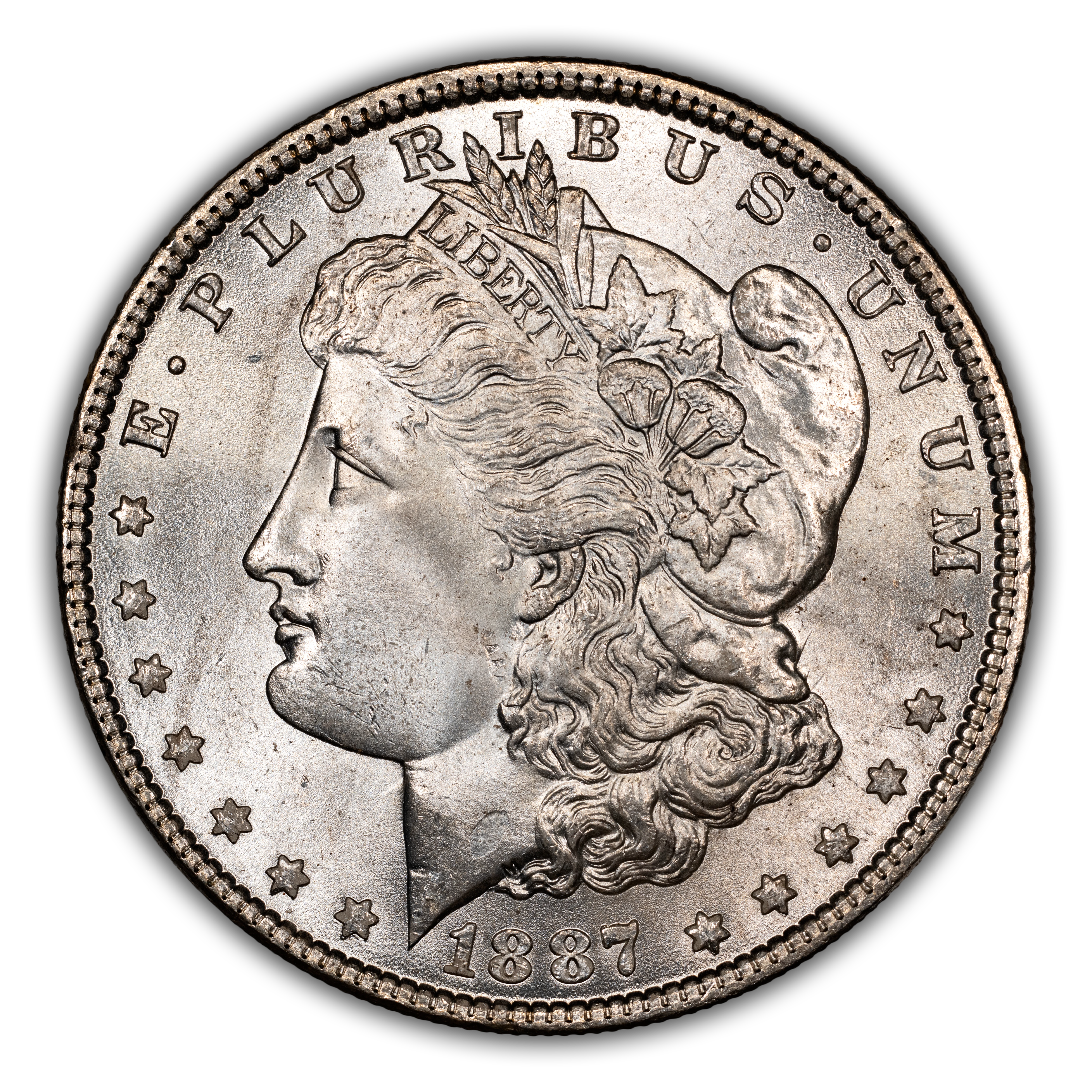 1887 $1 Alligator Eye, Clashed Dies, VAM-12A MS