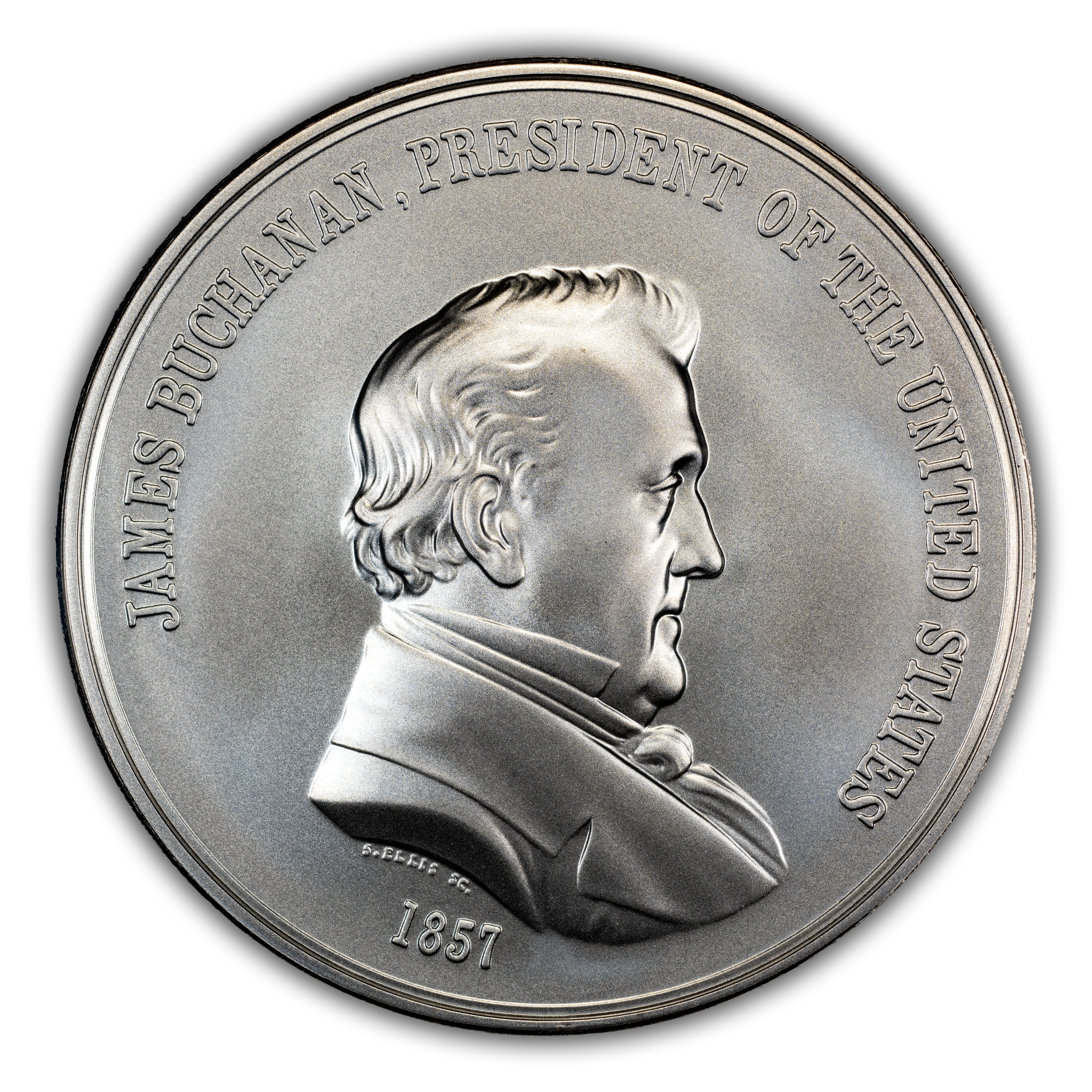 (2023) Medal James Buchanan "1857", Silver, Matte Finish MS