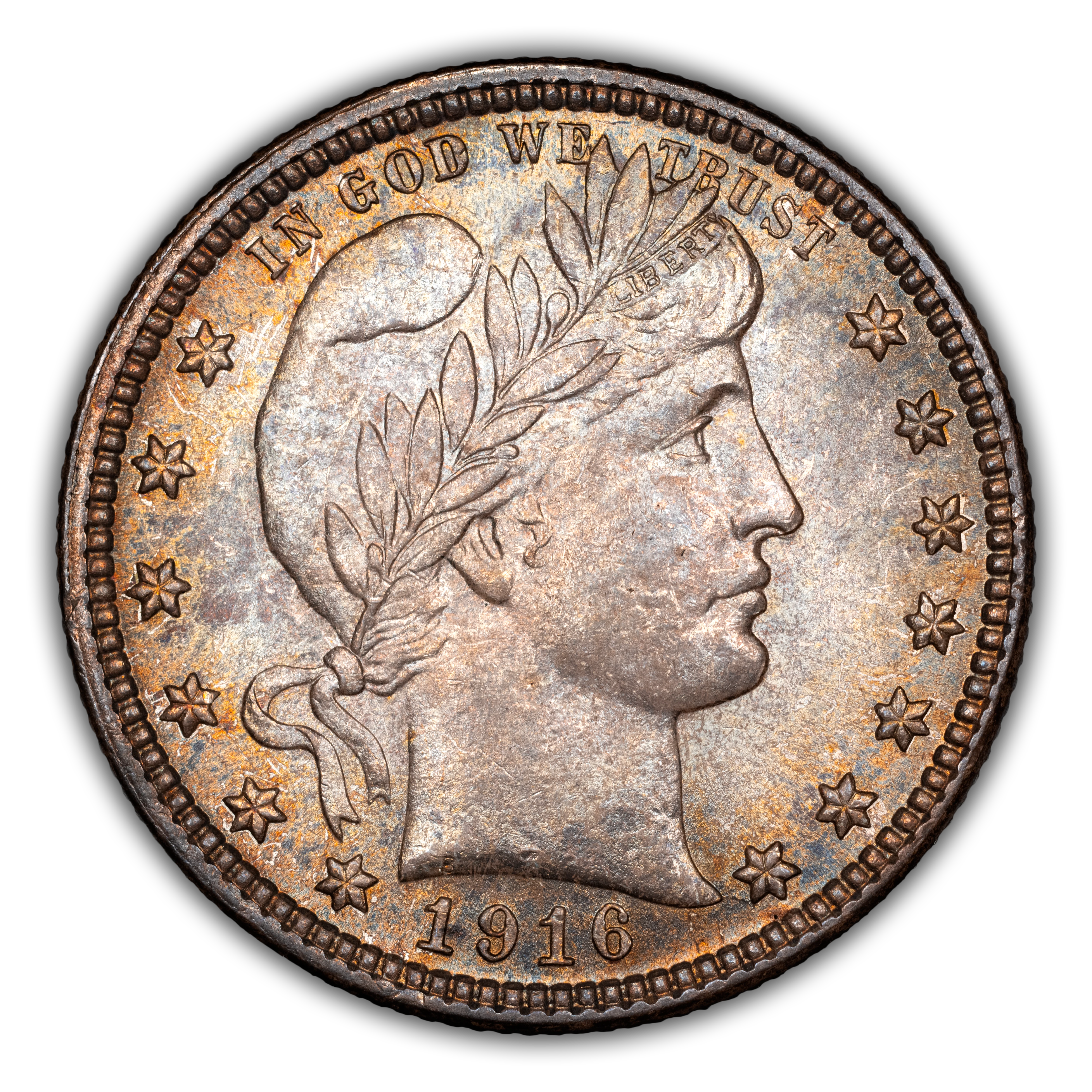 1916-D 25c Barber MS