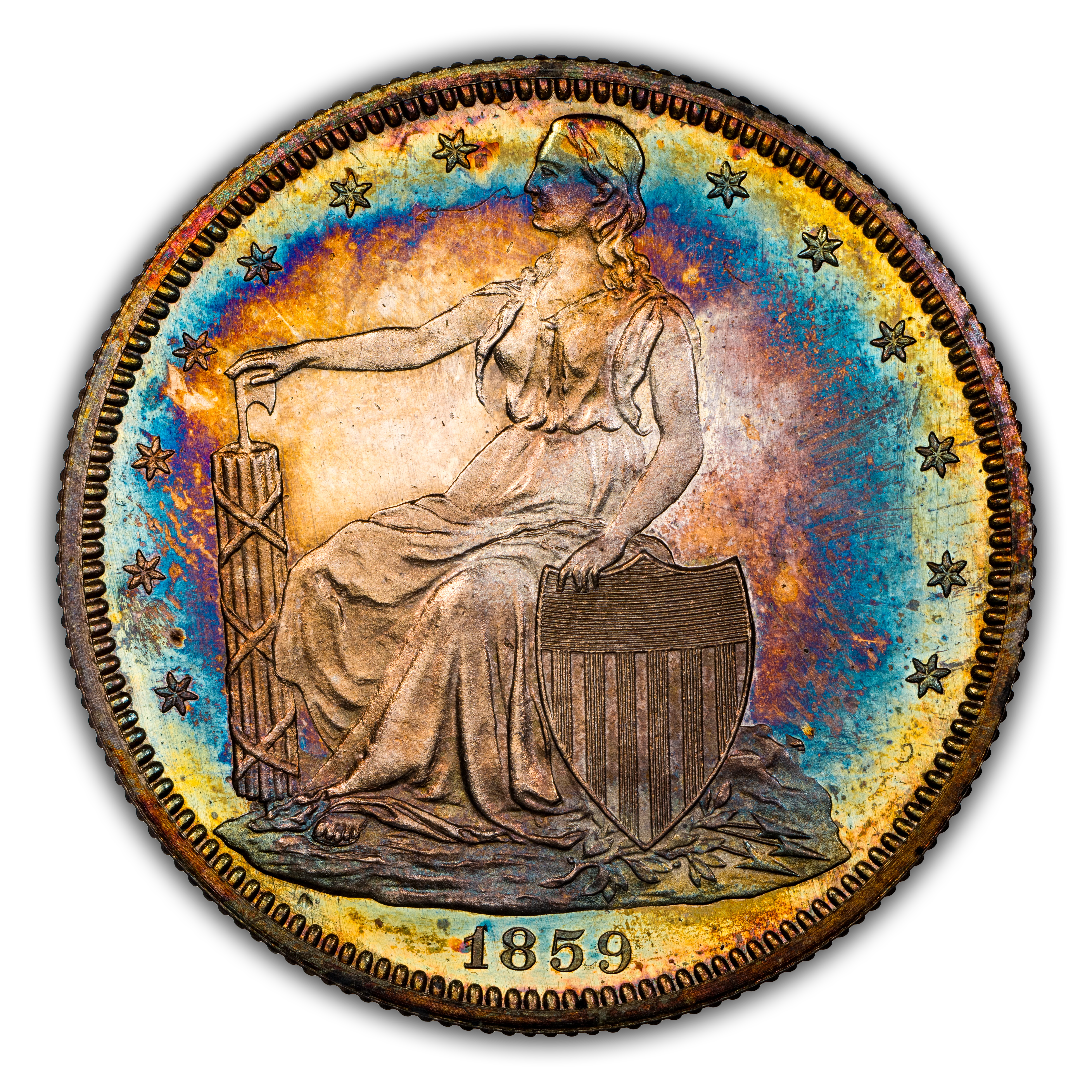 1859 P50c Silver, J-247 PR