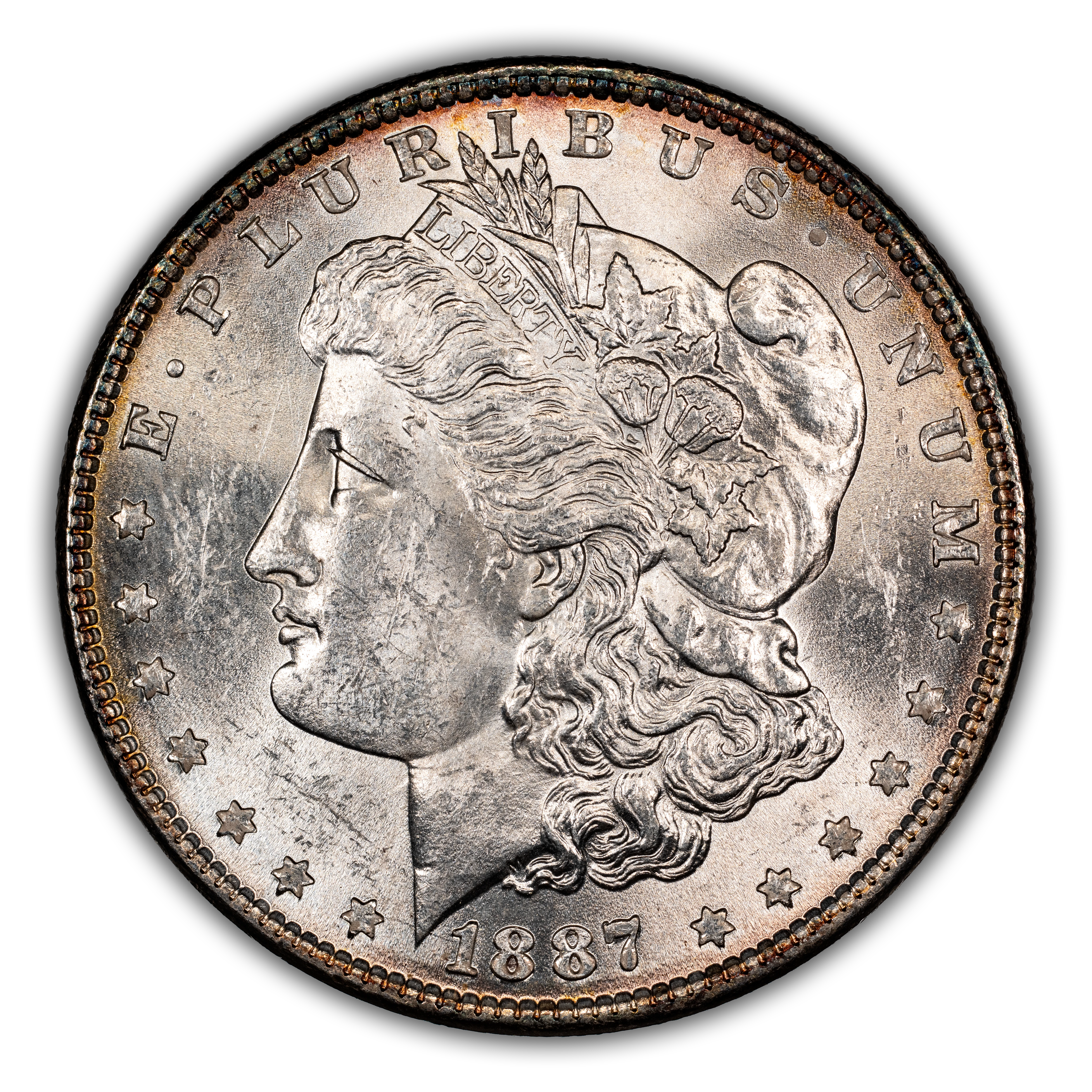 1887 $1 Doubled Date, VAM-5 MS