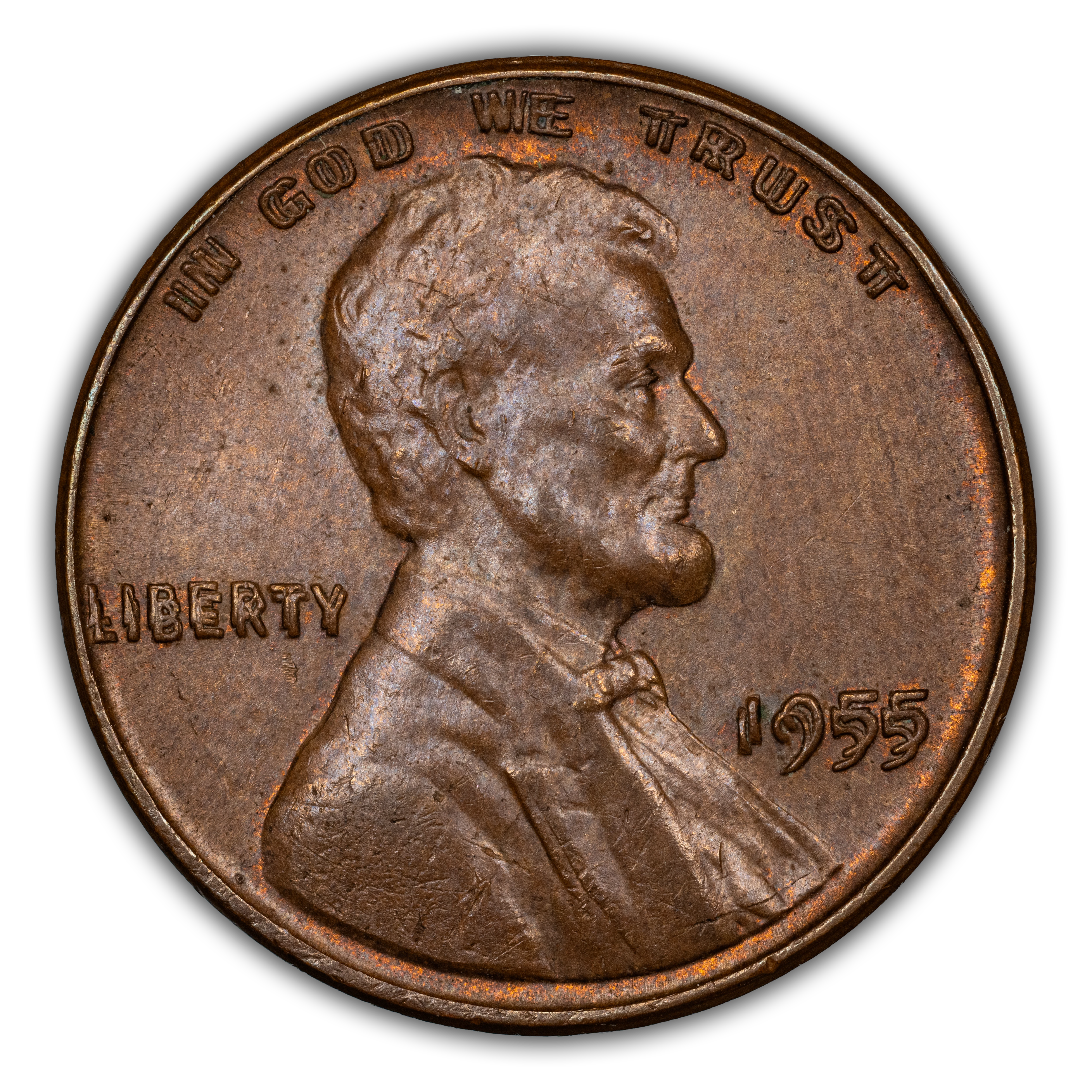 1955 1c Doubled Die Obverse MS BN