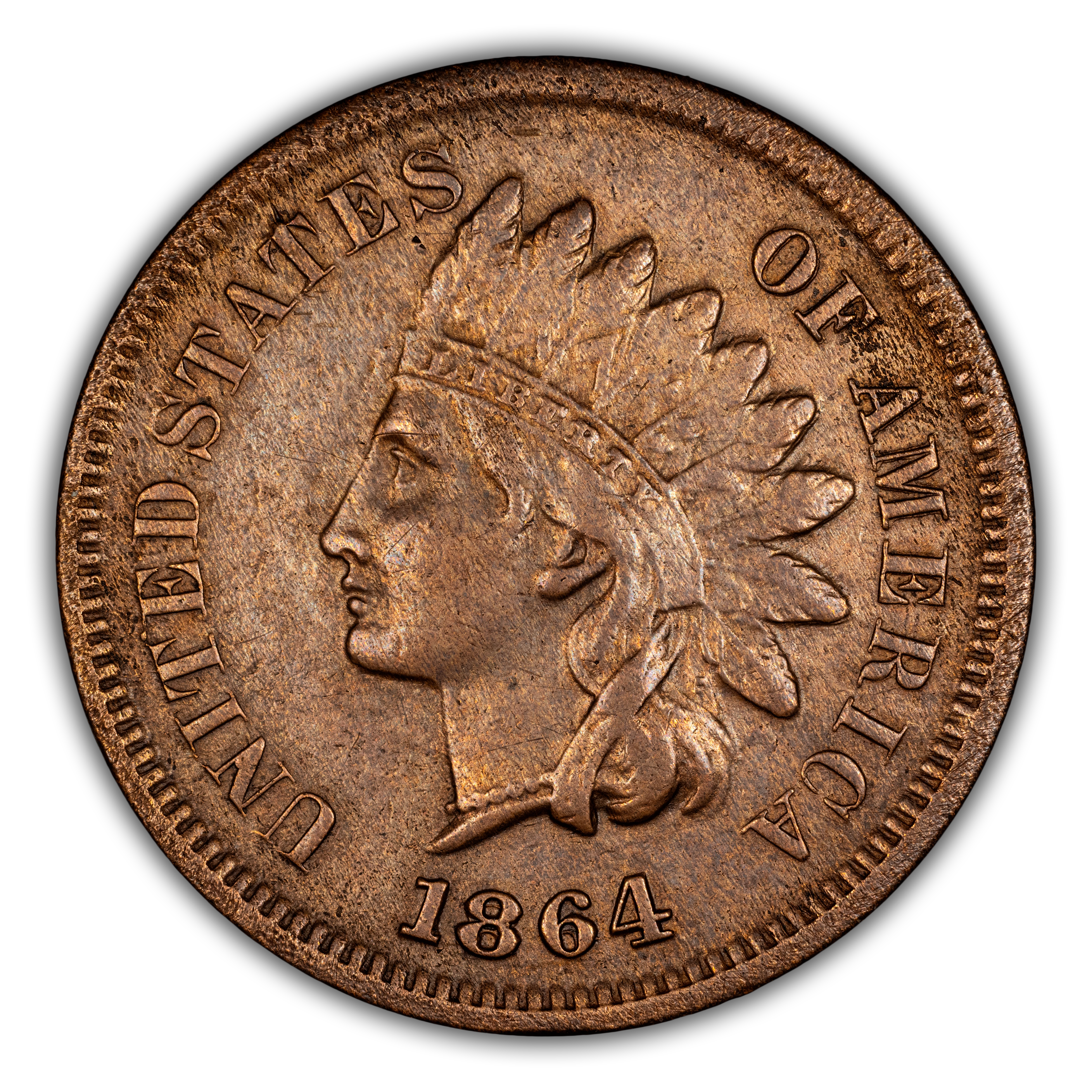 1864 1c L on Ribbon MS BN