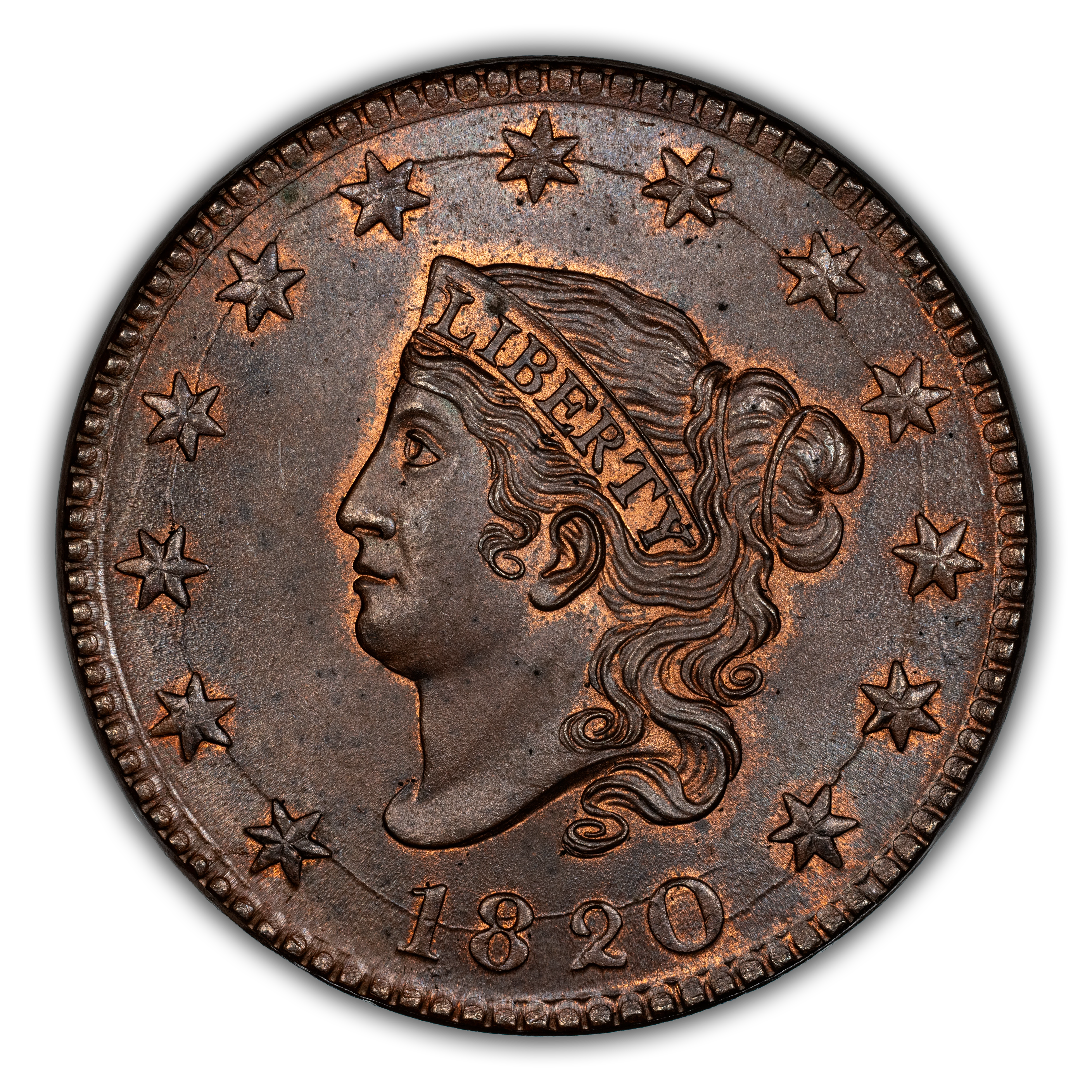 1820 1c Large Date MS BN